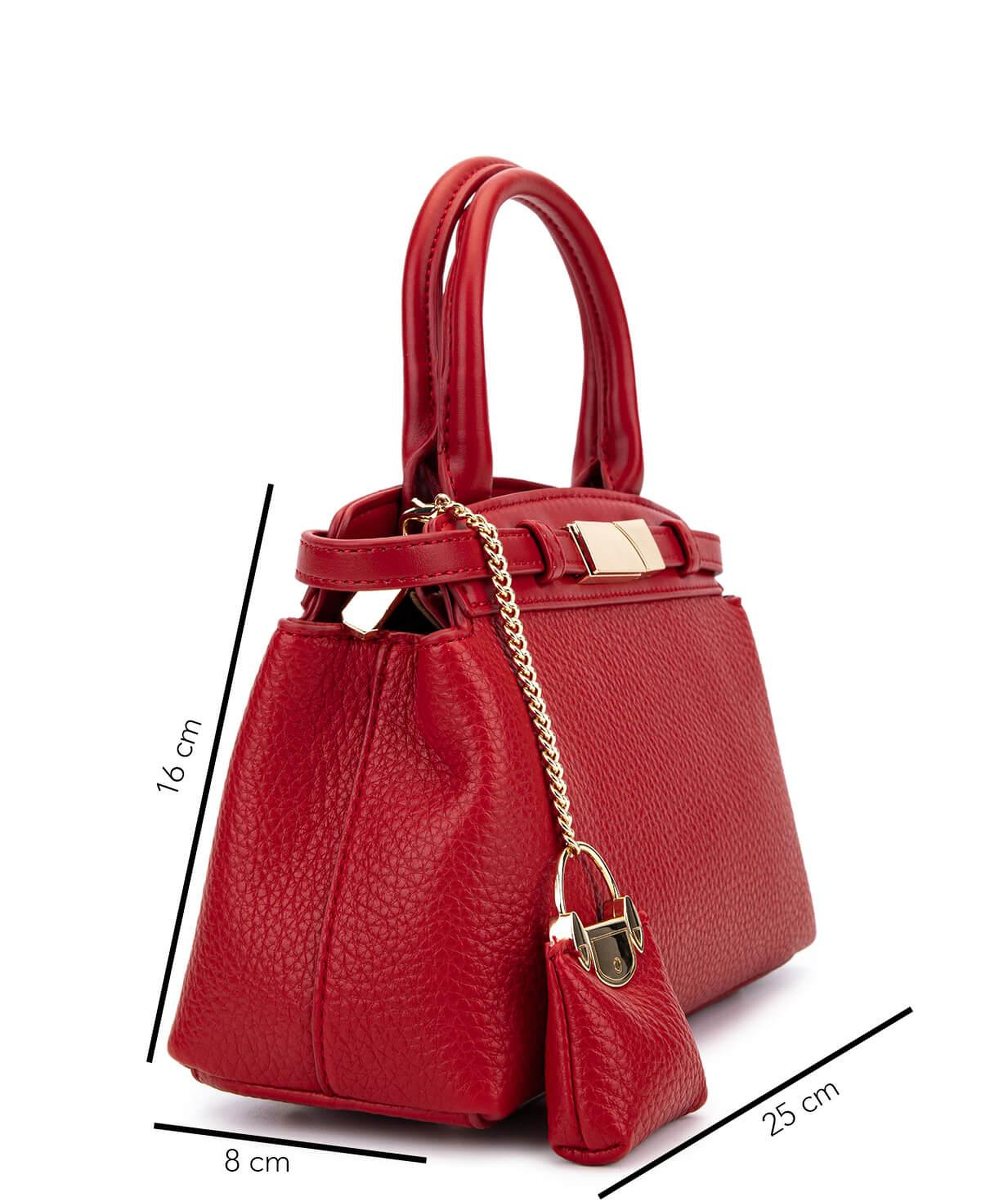 Tamer Tanca Kadın Suni Deri Kırmızı Omuz Çanta