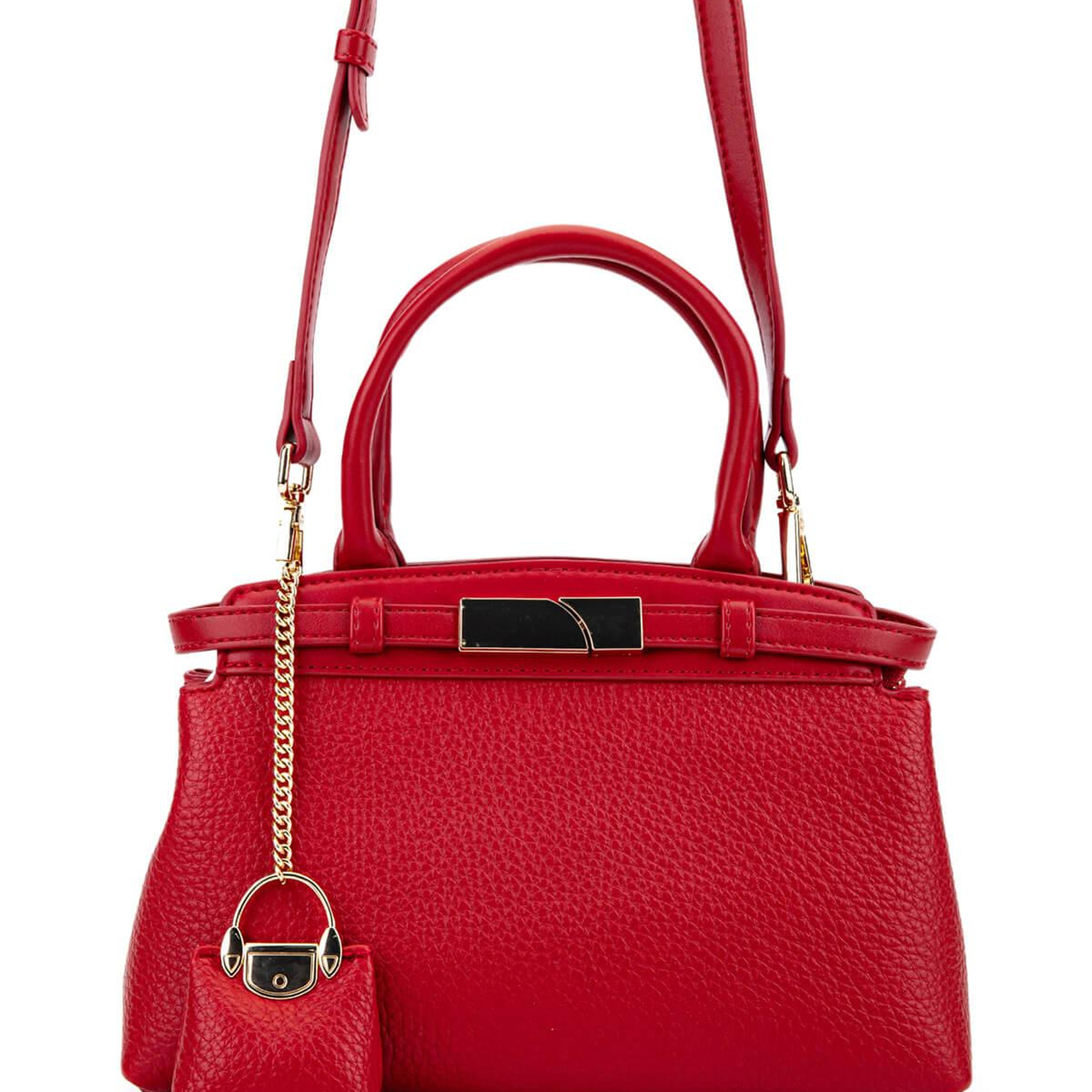 Tamer Tanca Kadın Suni Deri Kırmızı Omuz Çanta