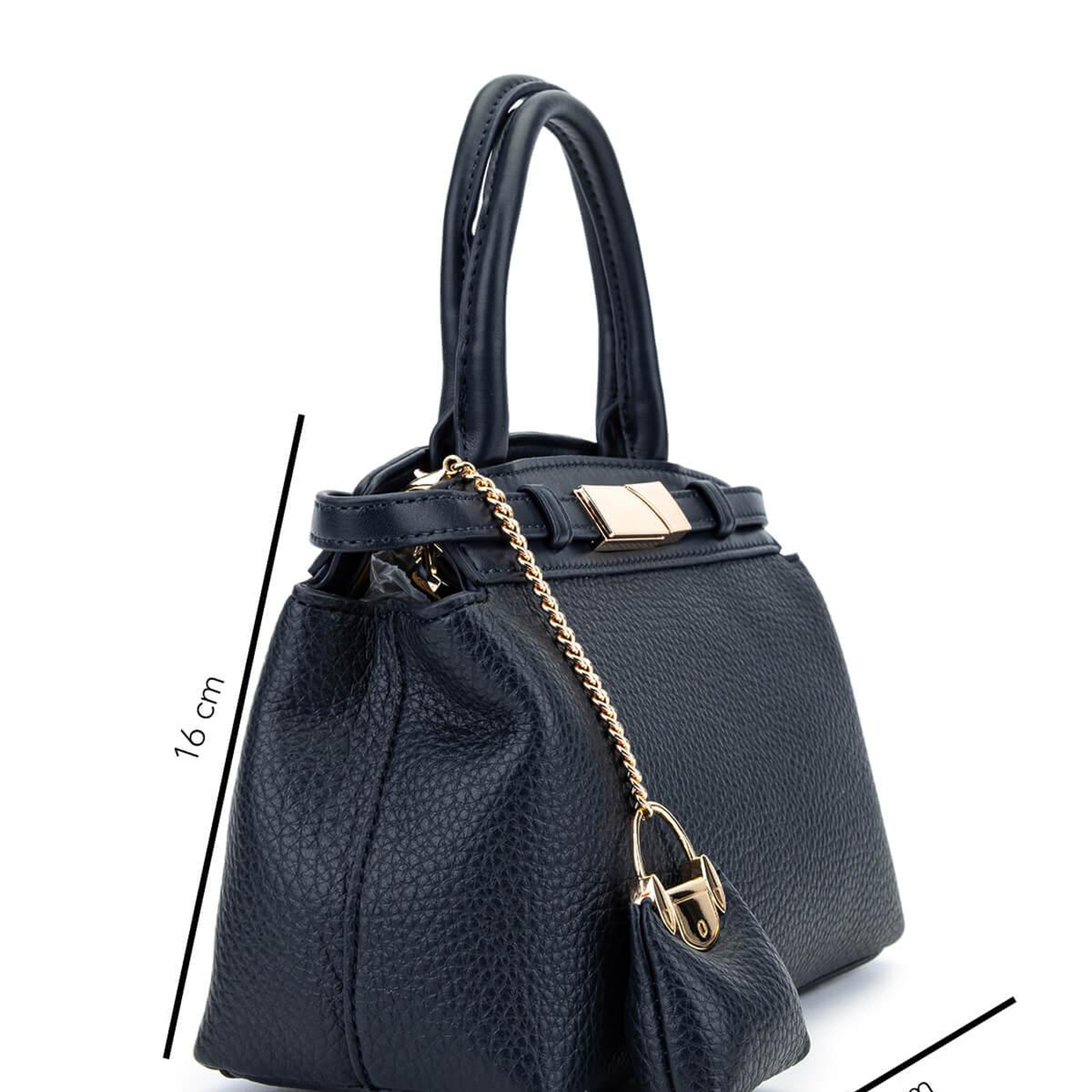 Tamer Tanca Kadın Suni Deri Lacivert Omuz Çanta