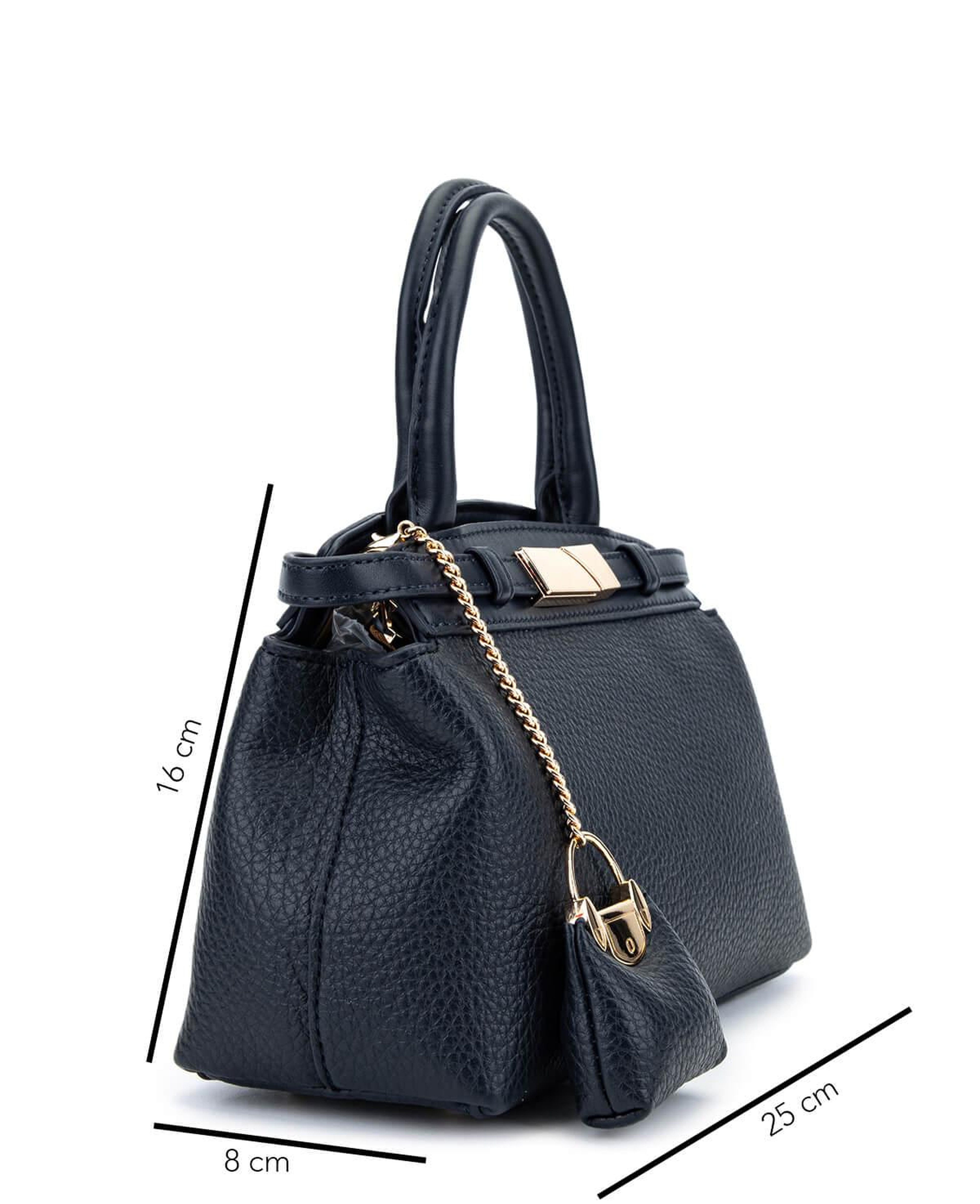 Tamer Tanca Kadın Suni Deri Lacivert Omuz Çanta