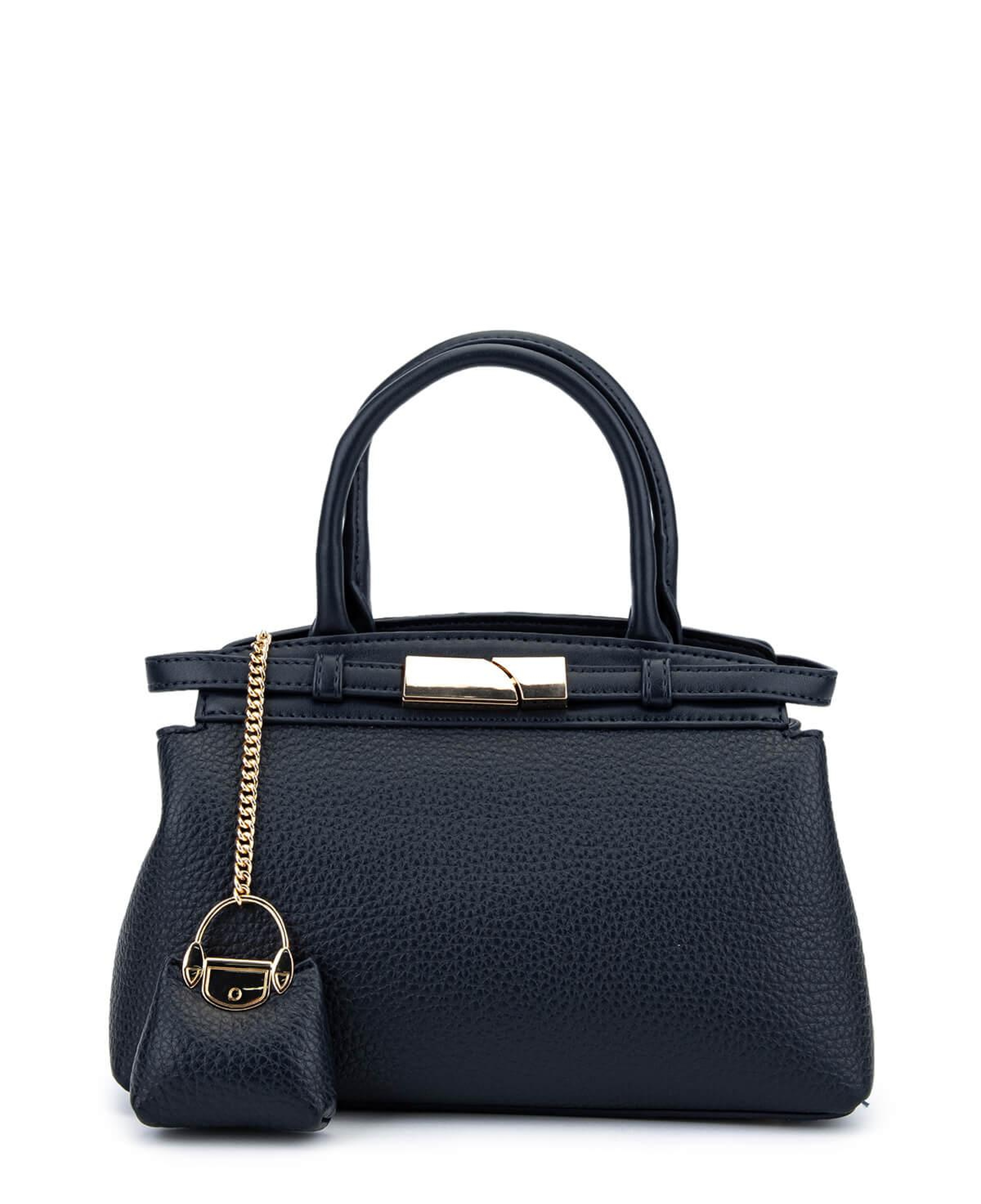 Tamer Tanca Kadın Suni Deri Lacivert Omuz Çanta