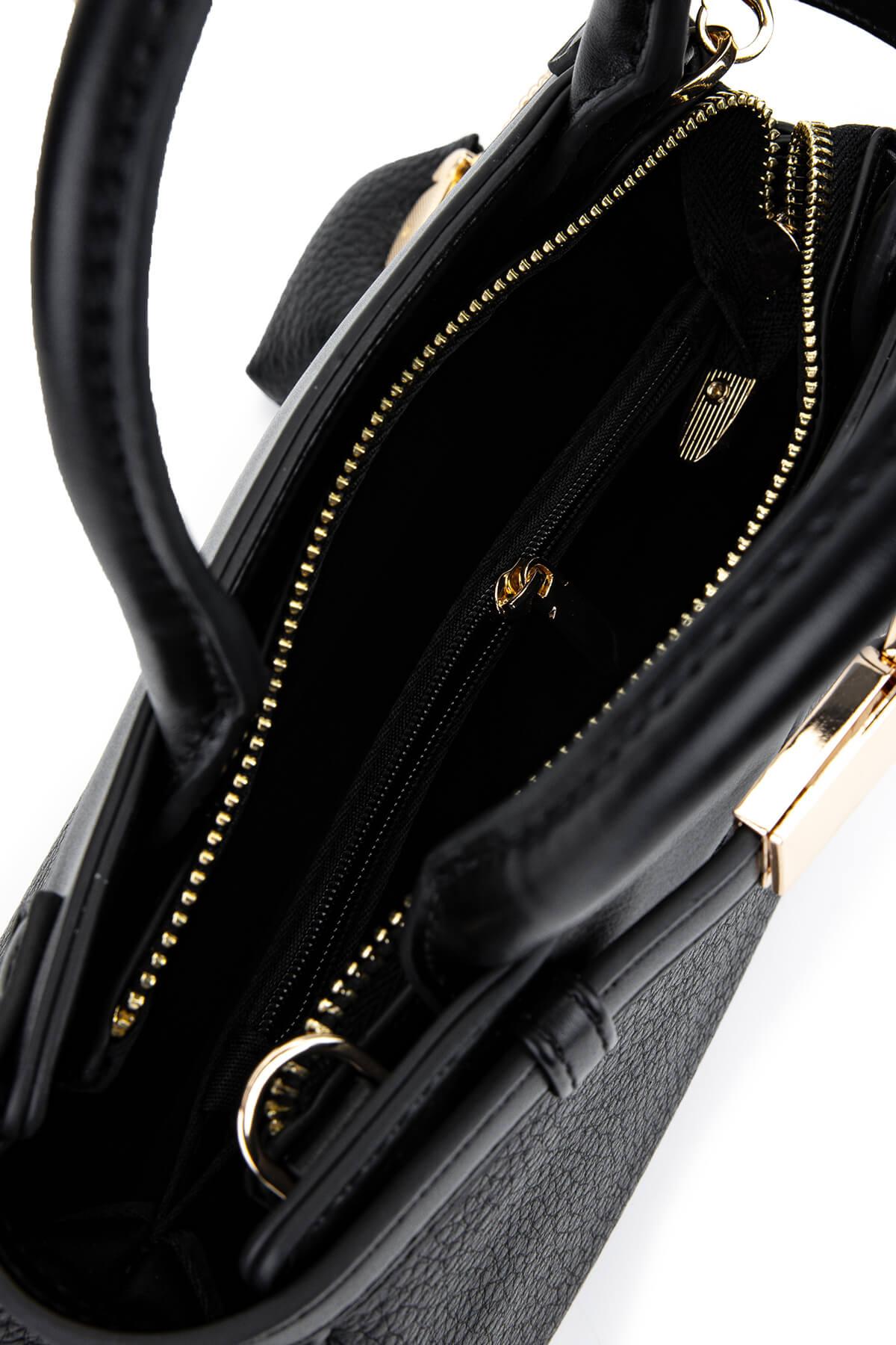 Tamer Tanca Kadın Suni Deri Siyah Omuz Çanta