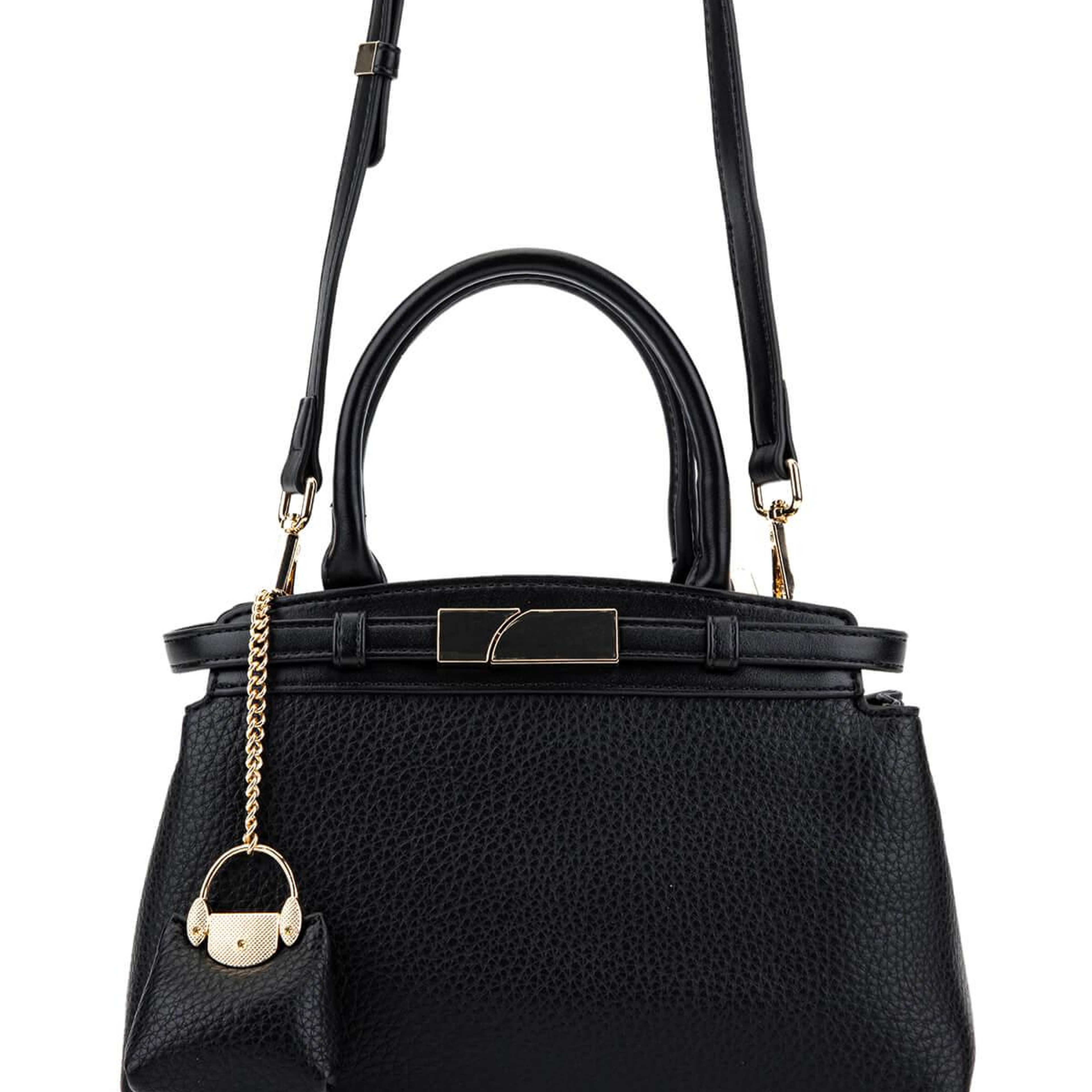 Tamer Tanca Kadın Suni Deri Siyah Omuz Çanta