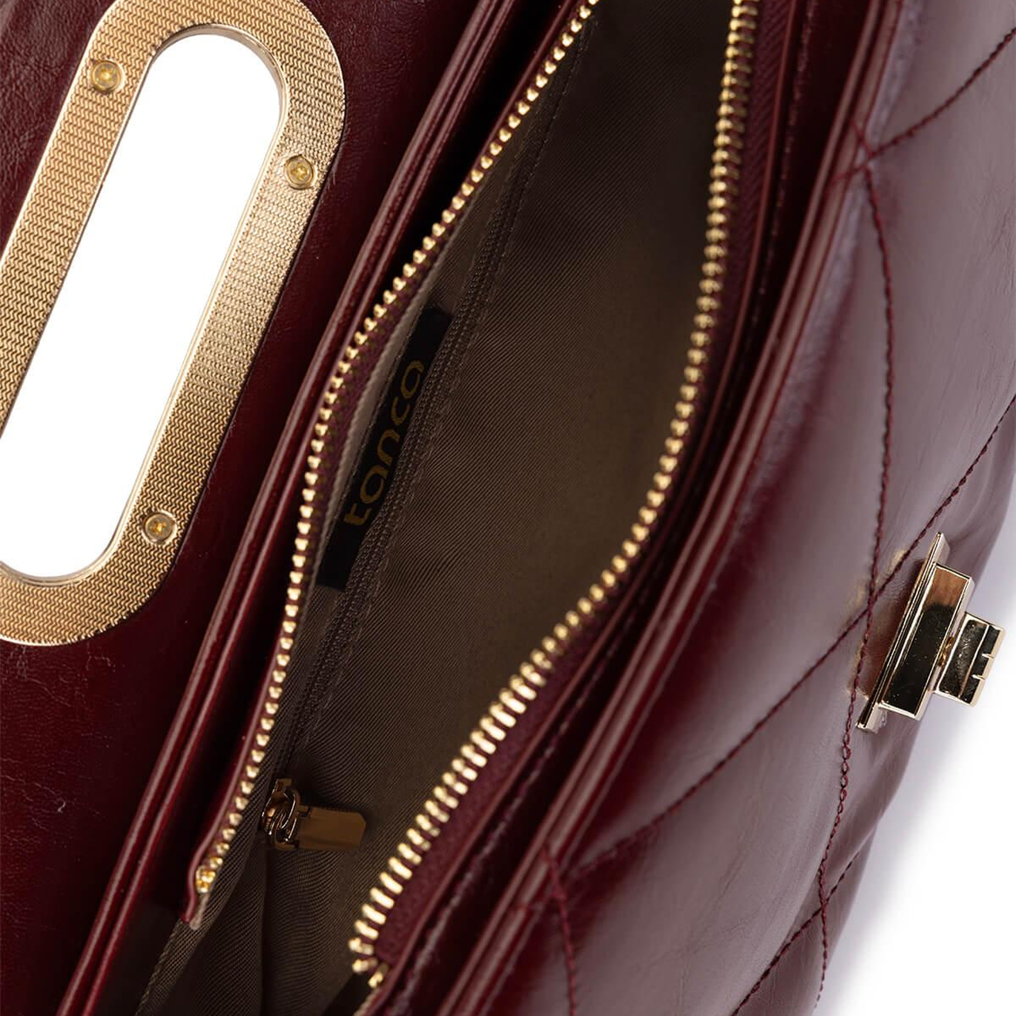 Tamer Tanca Kadın Suni Deri Bordo Omuz Çanta