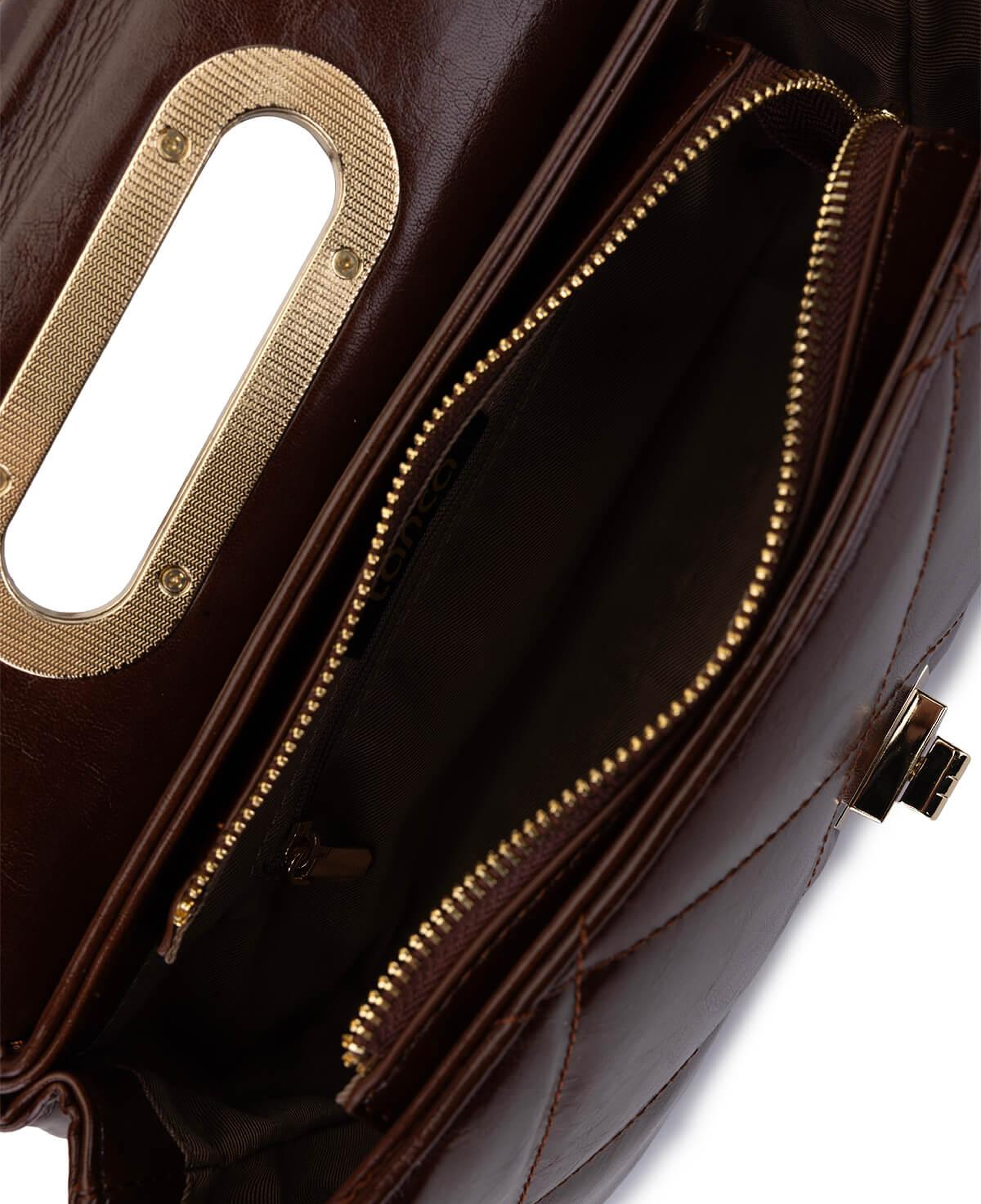 Tamer Tanca Kadın Suni Deri Kahverengi Omuz Çanta