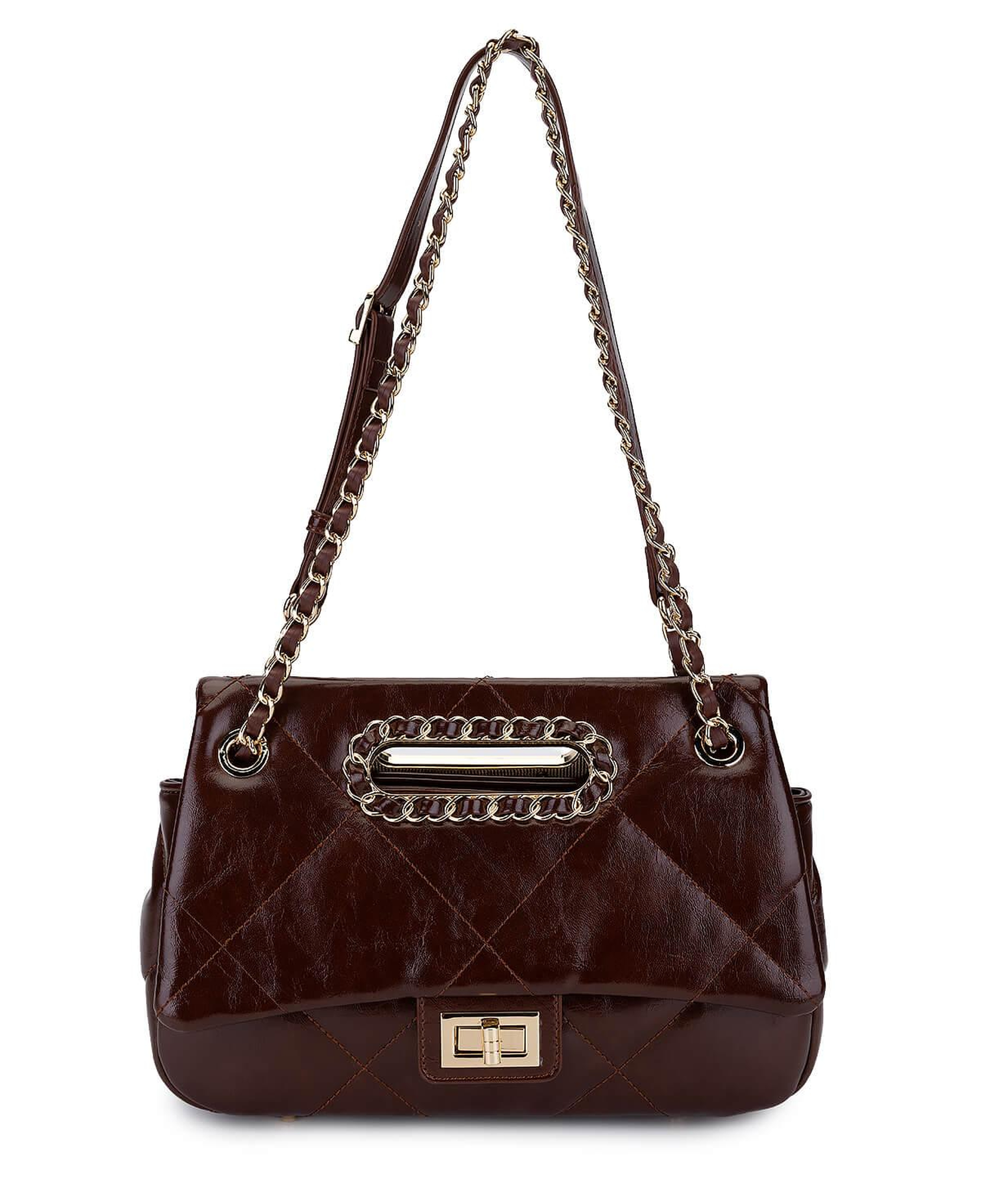 Tamer Tanca Kadın Suni Deri Kahverengi Omuz Çanta