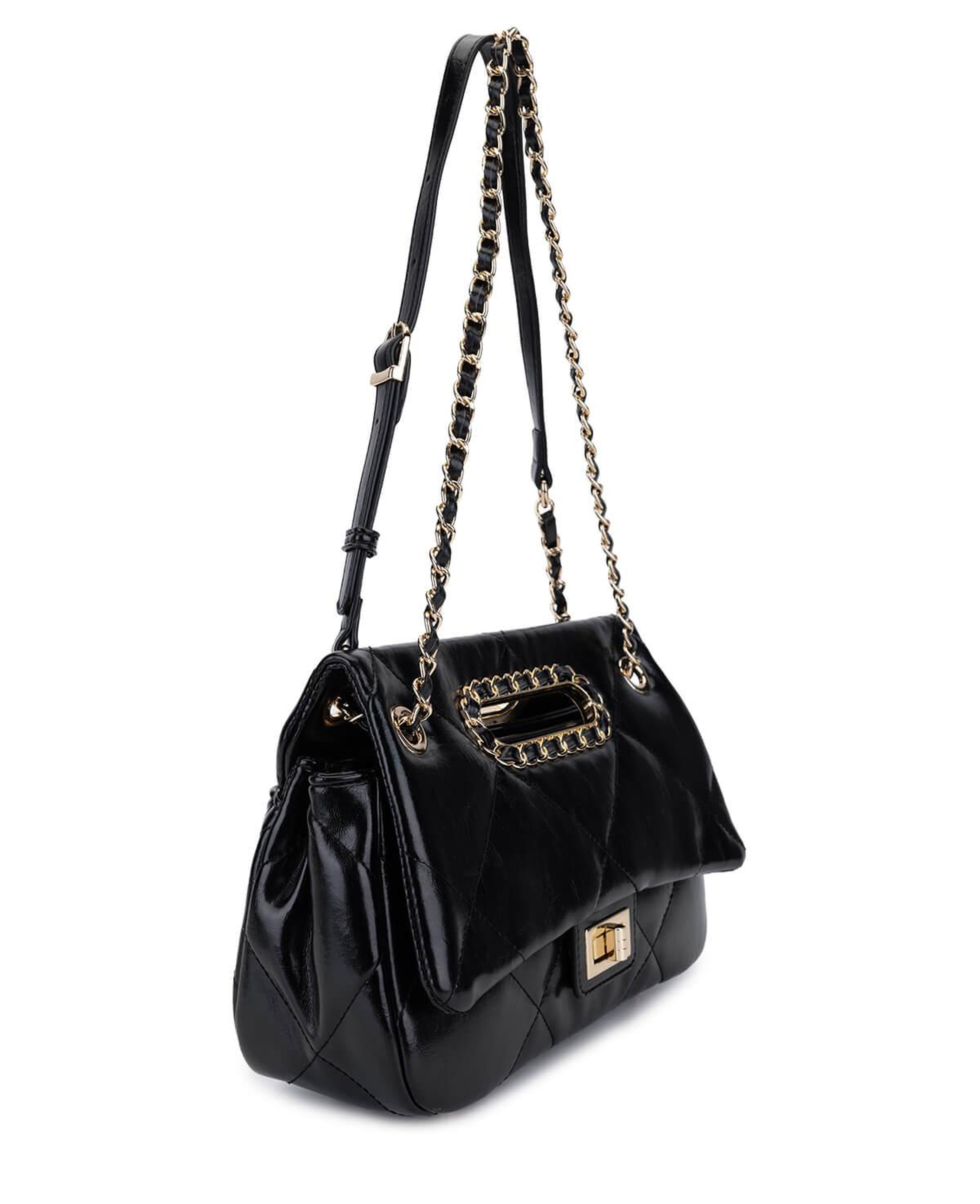 Tamer Tanca Kadın Suni Deri Siyah Omuz Çanta