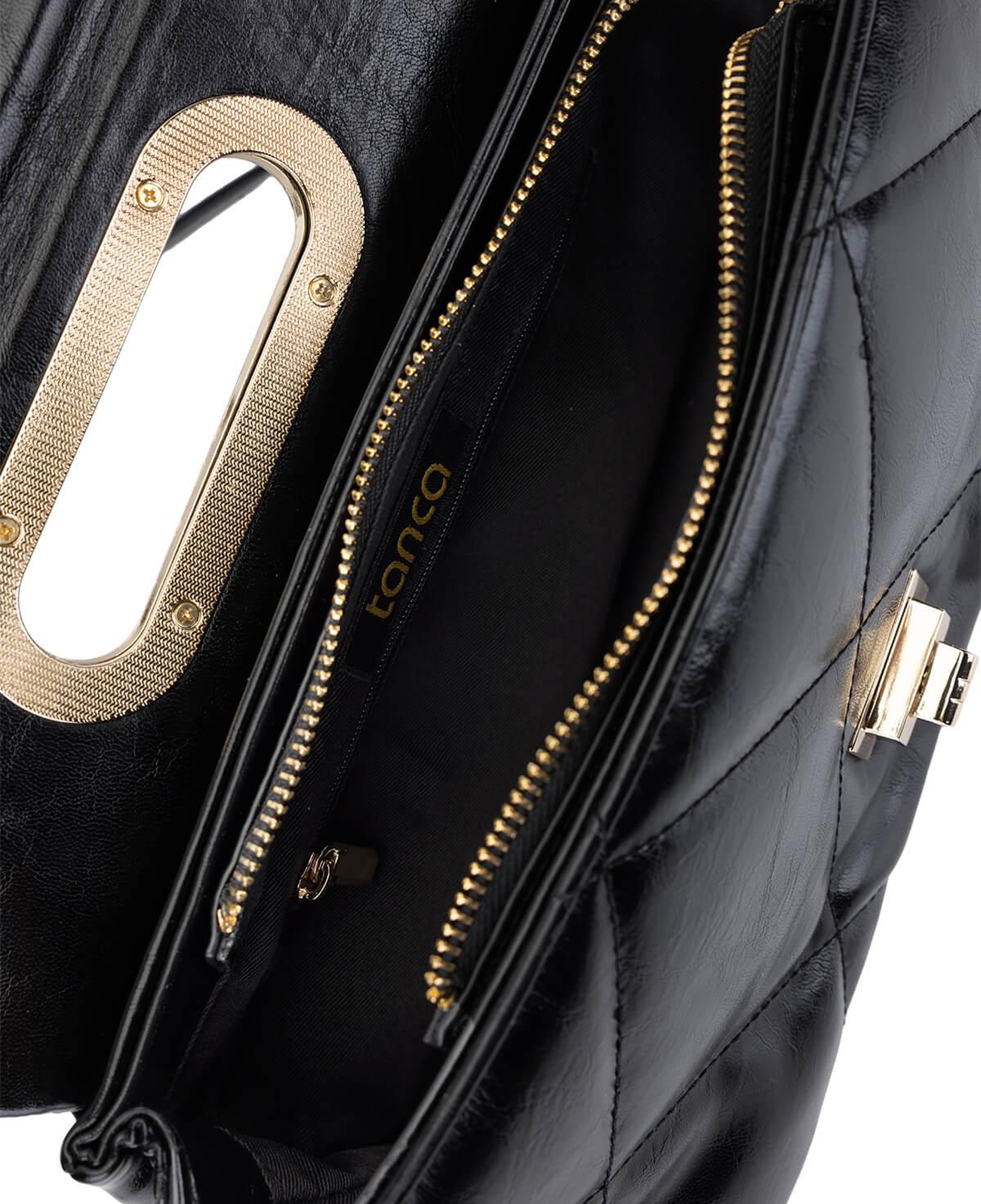 Tamer Tanca Kadın Suni Deri Siyah Omuz Çanta