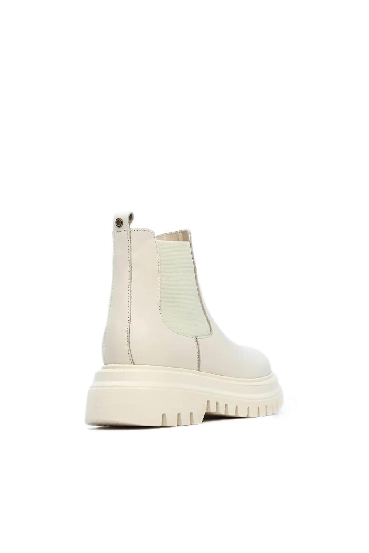 Tamer Tanca Kadın Hakiki Deri Bej Günlük Bot