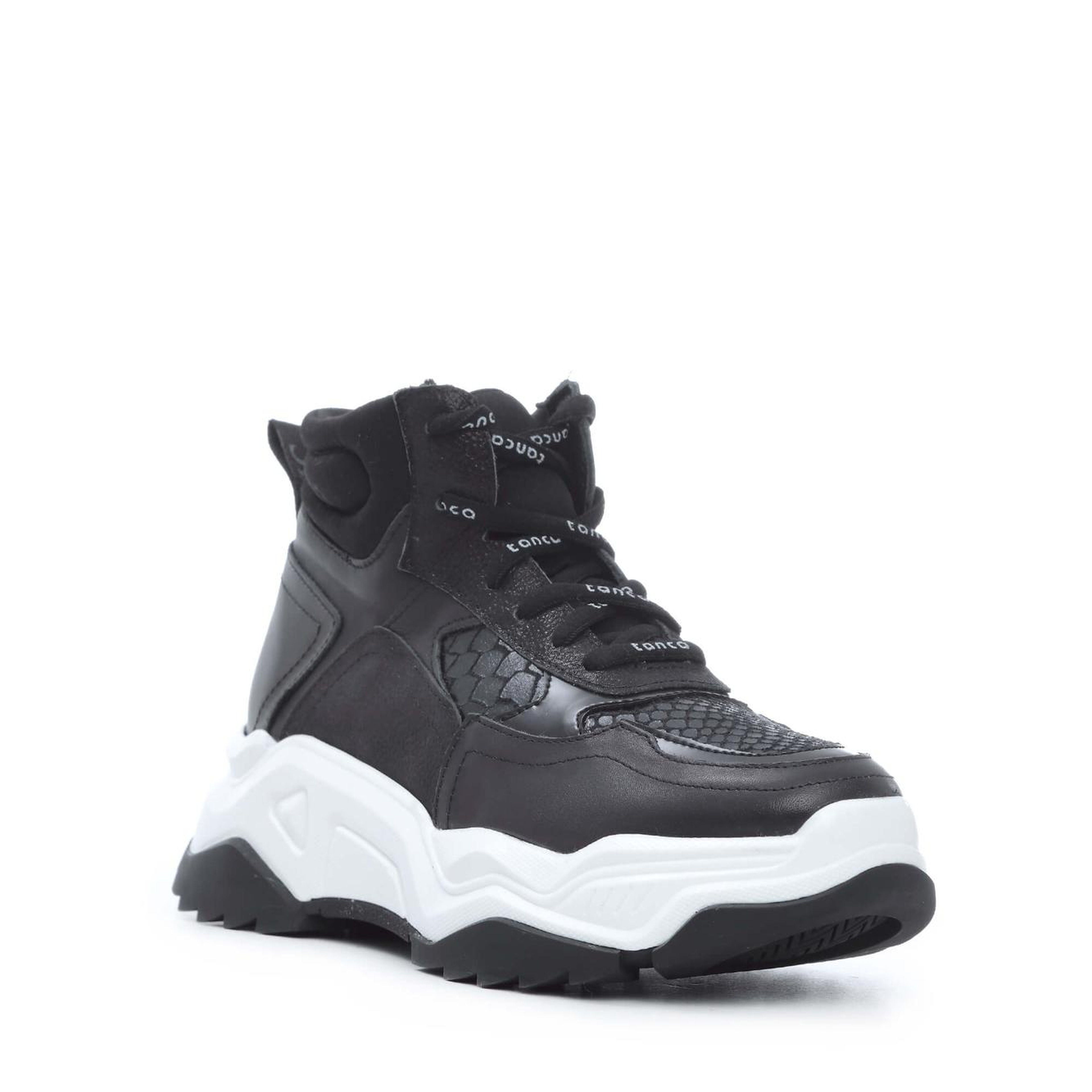 Tamer Tanca Kadın Hakiki Deri Siyah Sneakers & Spor Bot