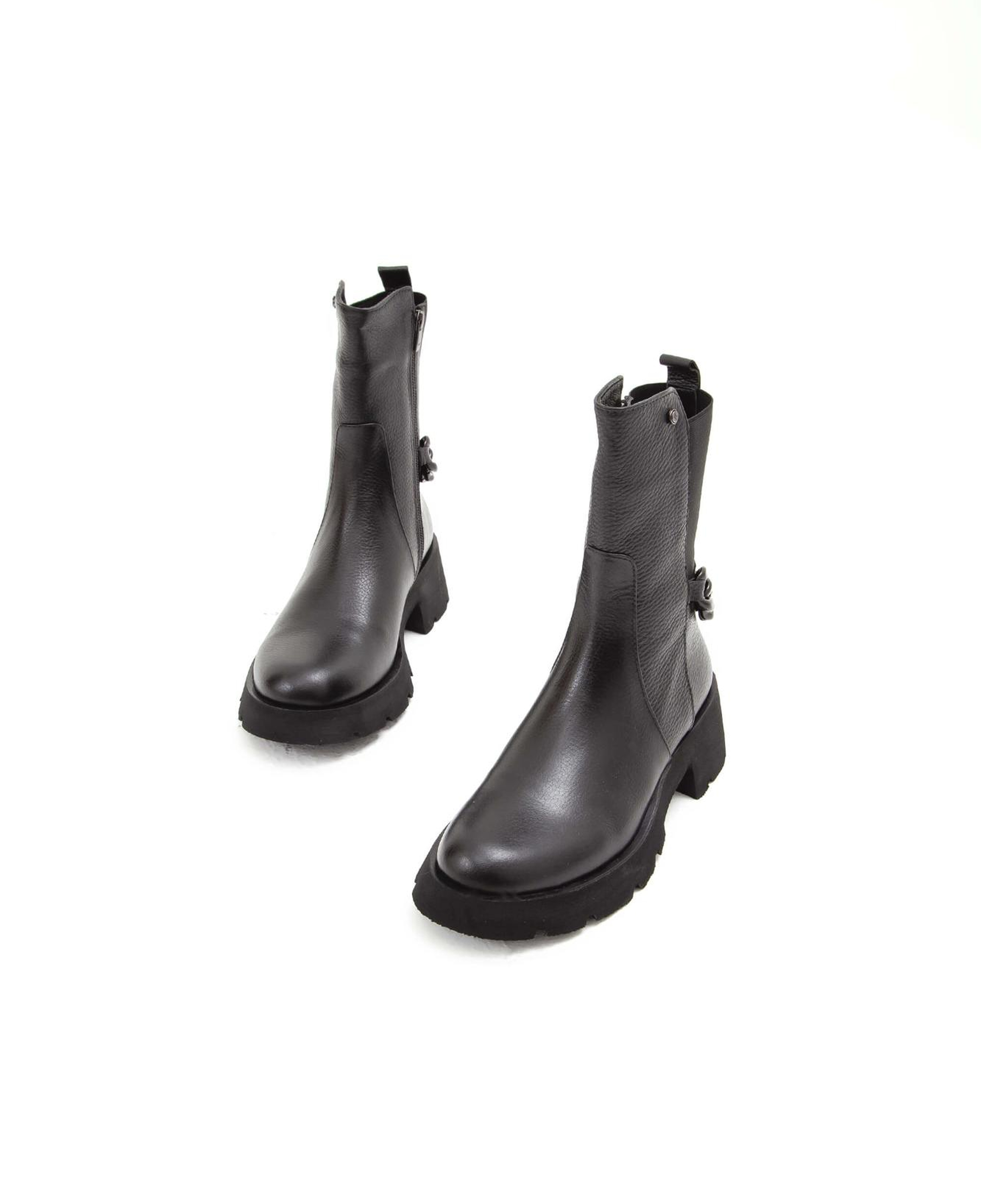 Tamer Tanca Kadın Hakiki Deri Siyah Floter Casual Bot