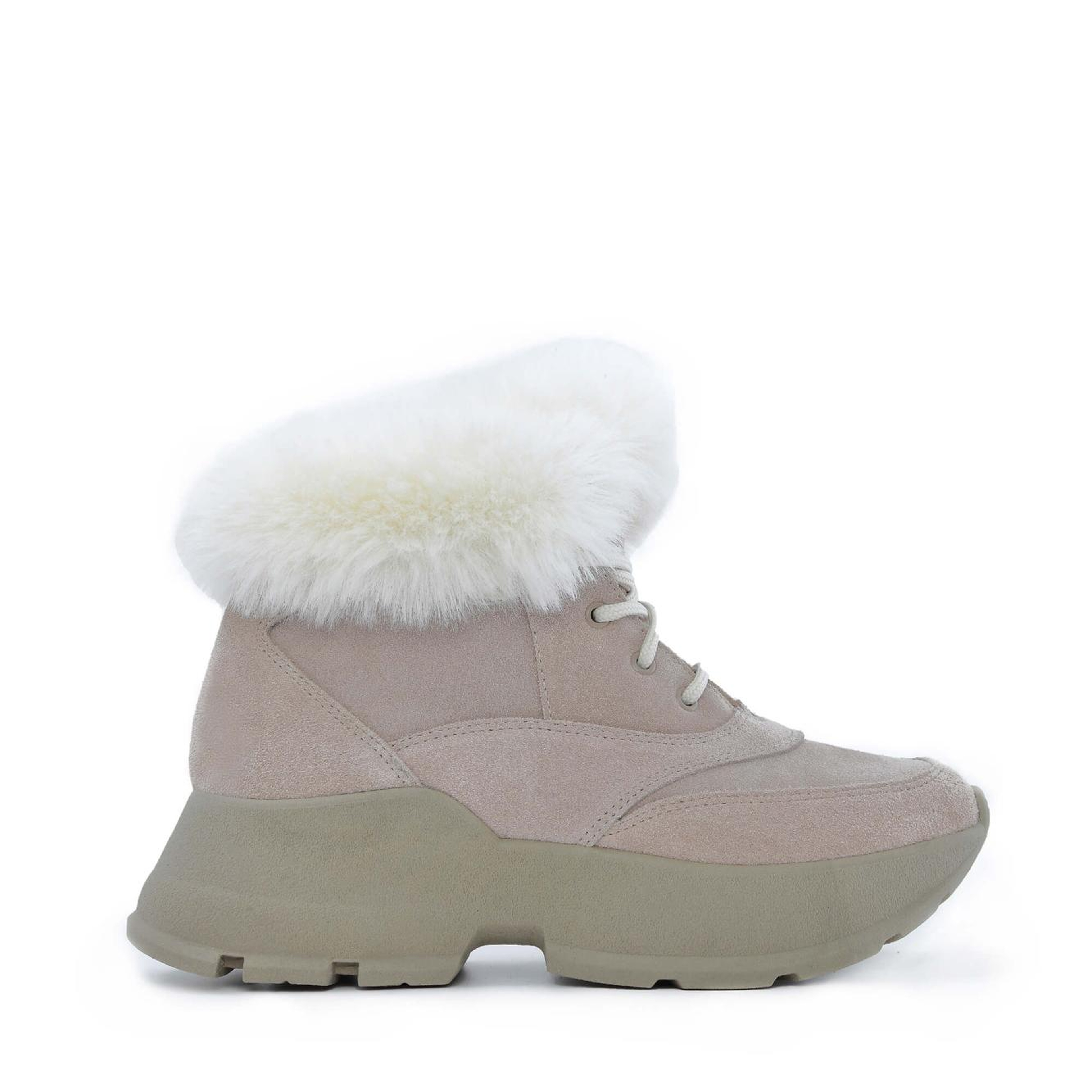 Tamer Tanca Kadın Hakiki Deri Bej Sneakers & Spor Bot