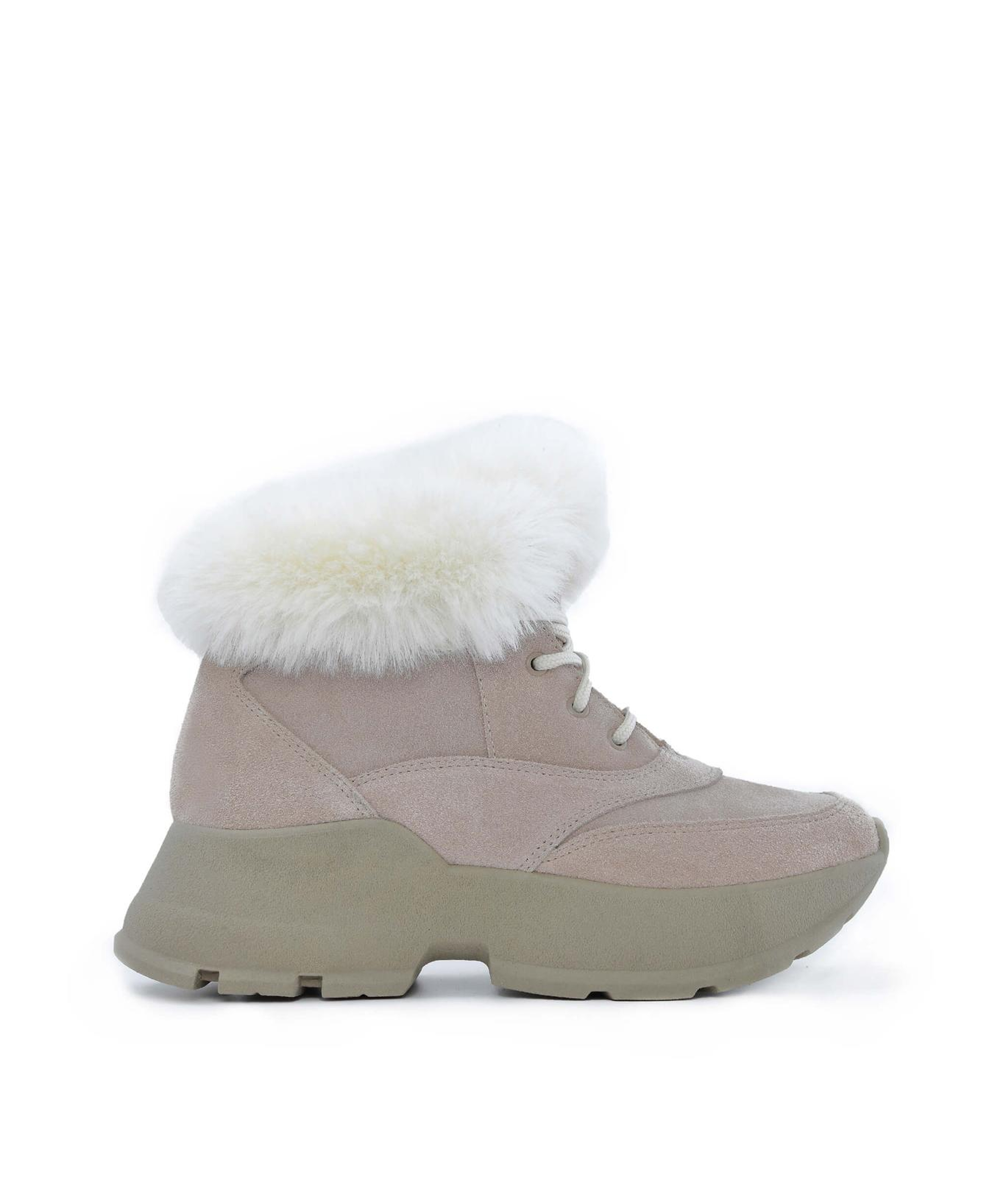 Tamer Tanca Kadın Hakiki Deri Bej Sneakers & Spor Bot