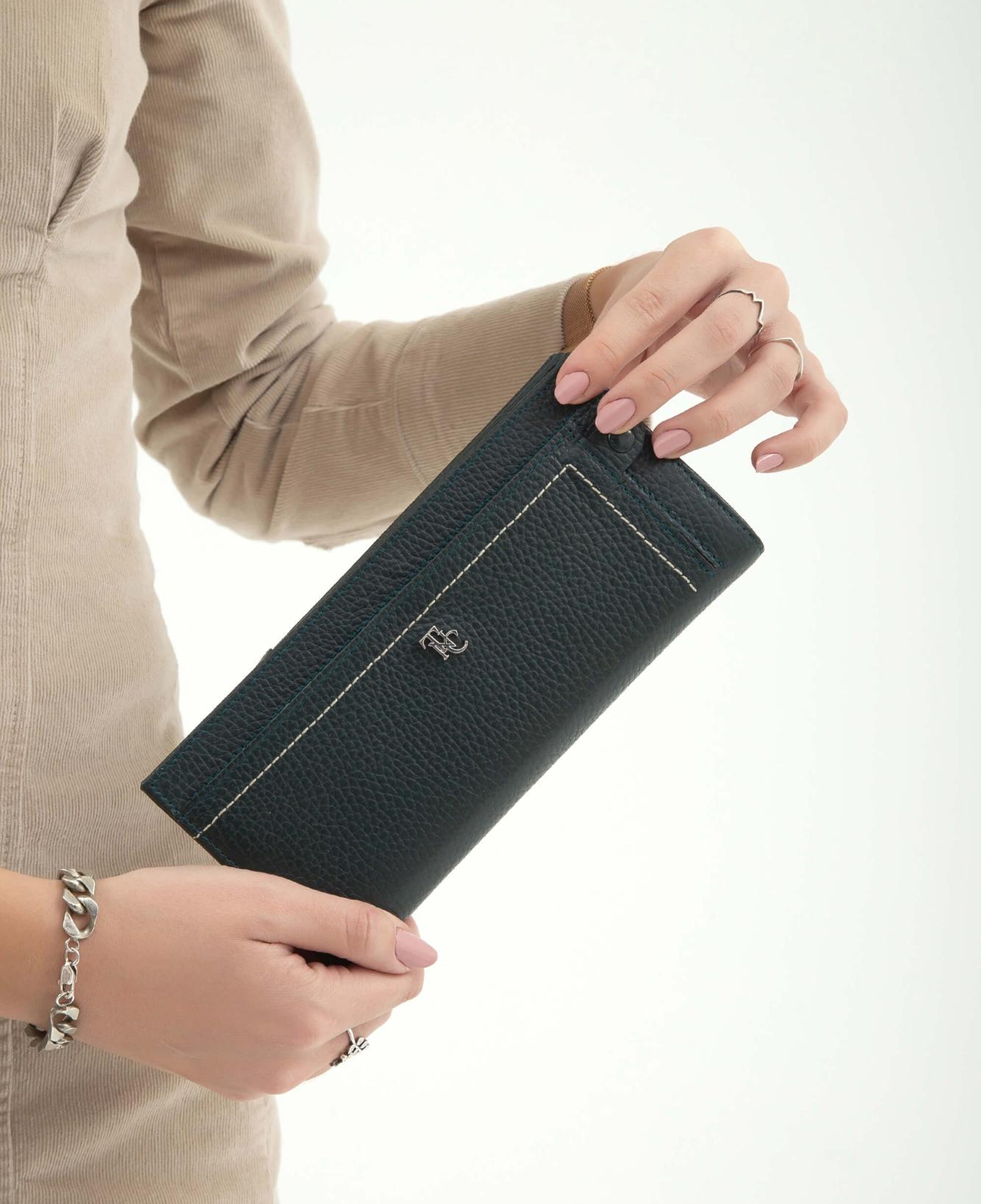 Tamer Tanca Kadın Hakiki Deri Petrol Günlük Cuzdan