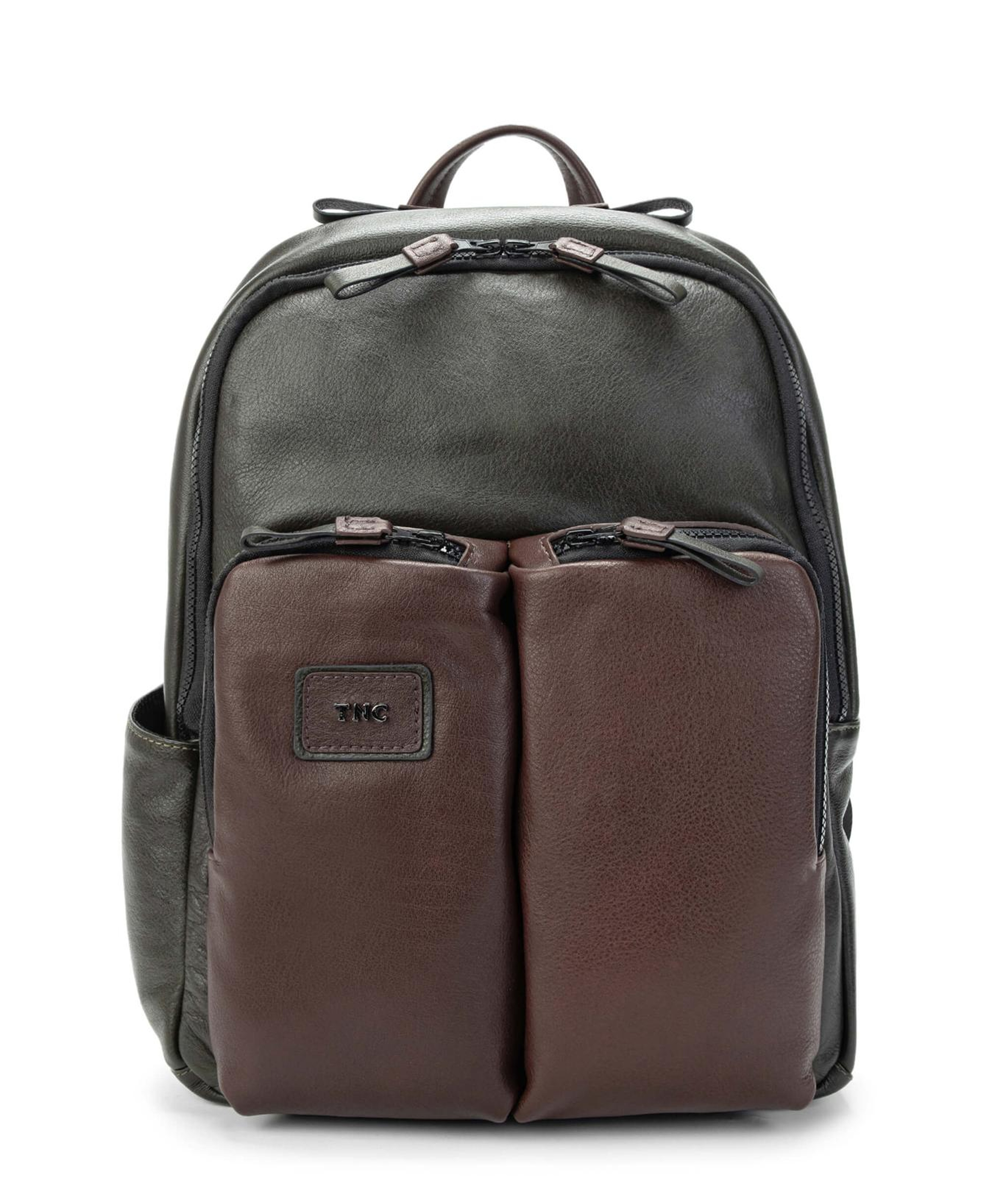 Tamer Tanca Erkek Hakiki Deri Yeşil/Kahverengi Sırt Çantası