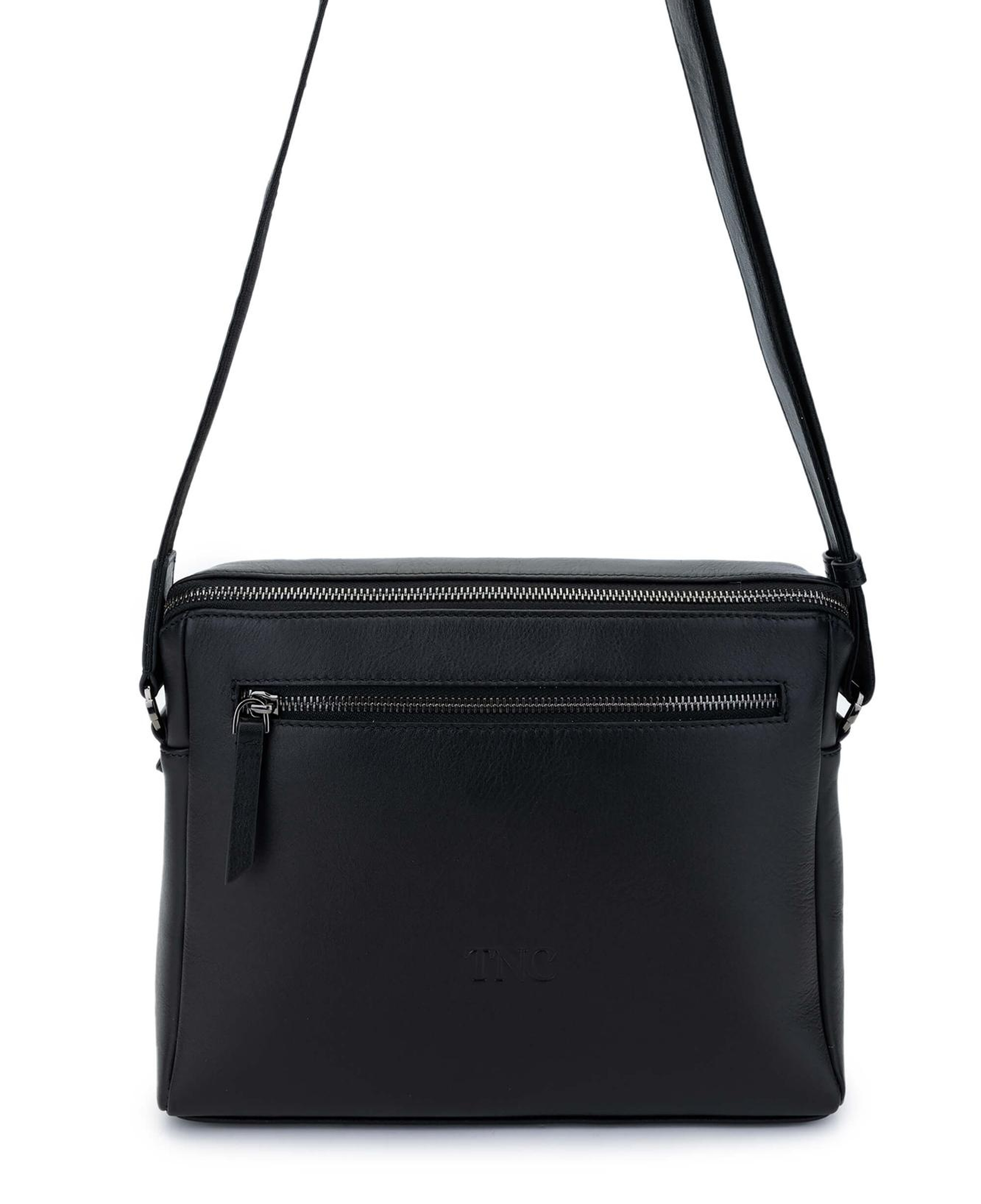 Tamer Tanca Erkek Hakiki Deri Siyah Postacı Çanta