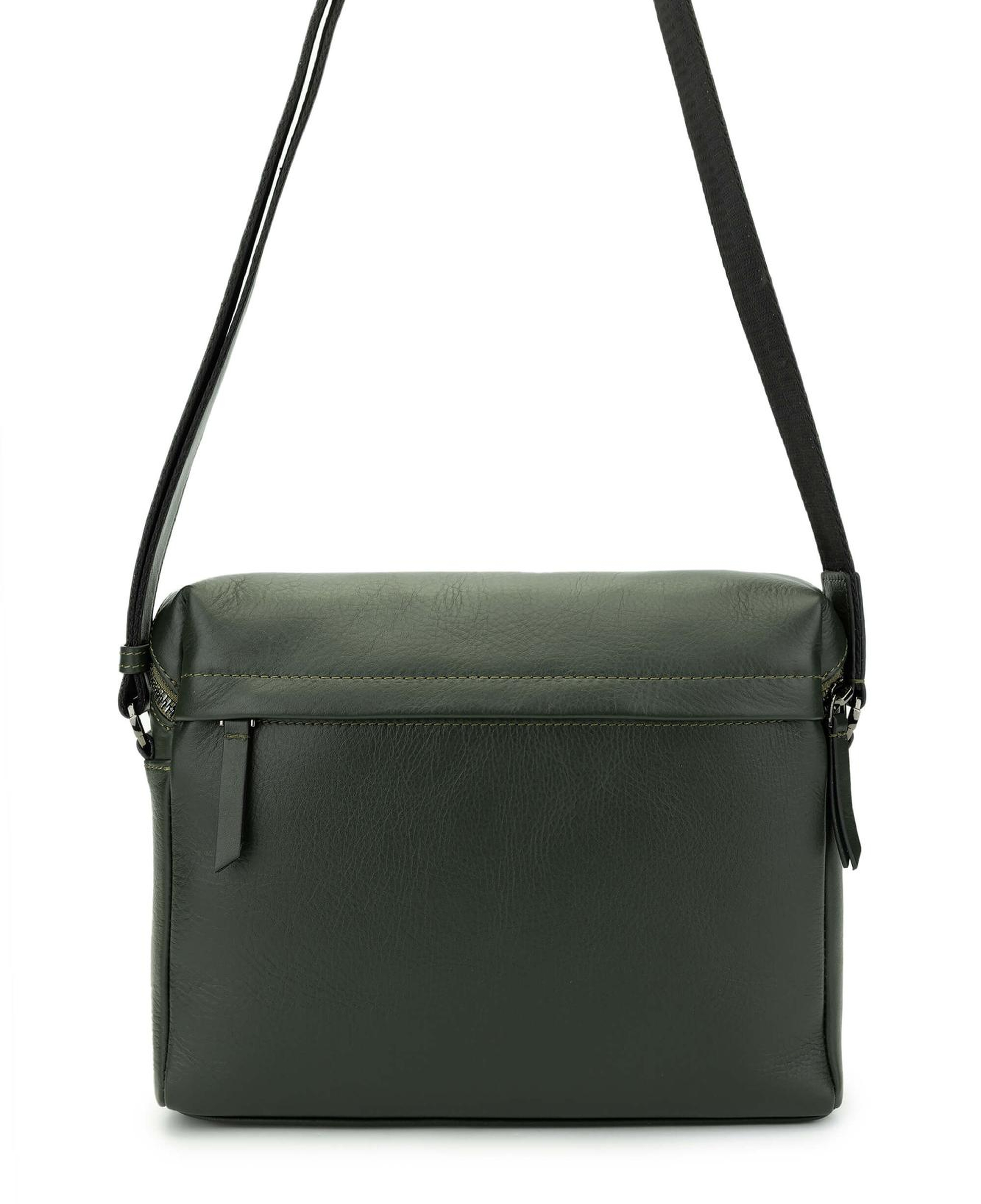 Tamer Tanca Erkek Hakiki Deri Yeşil Postacı Çanta