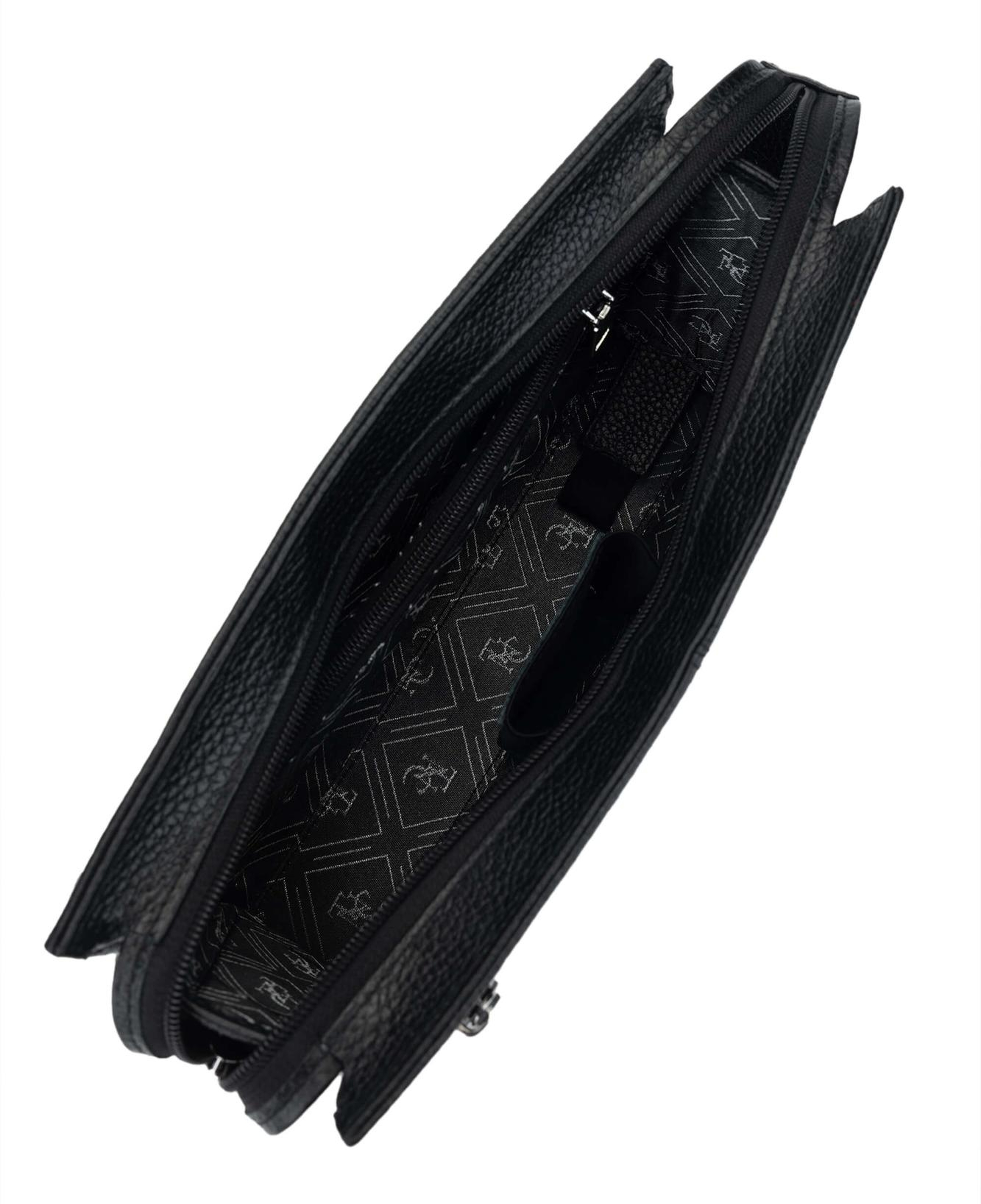 Tamer Tanca Erkek Hakiki Deri Siyah Floter El Çantası