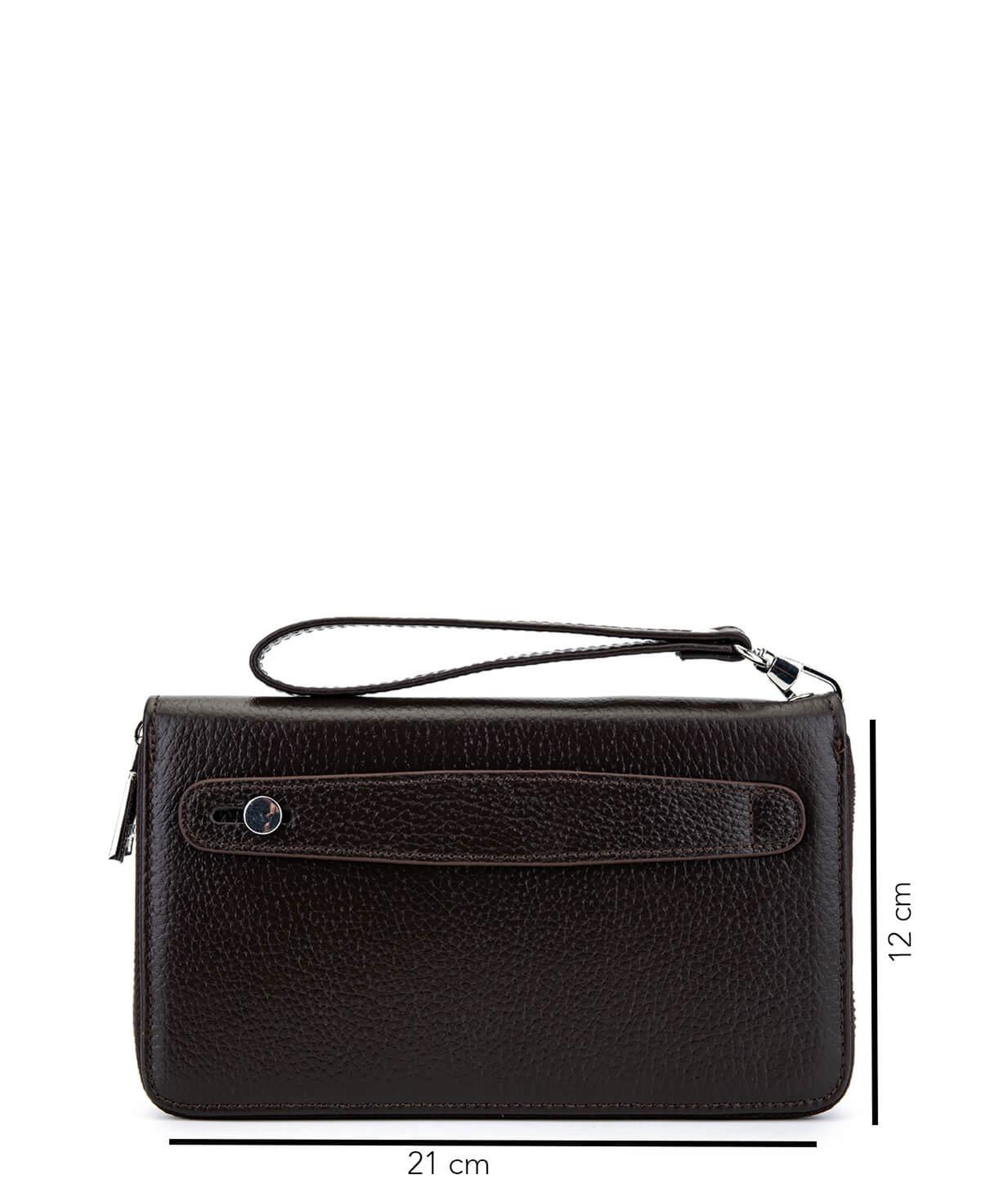 Tamer Tanca Erkek Hakiki Deri Kahverengi El Çantası