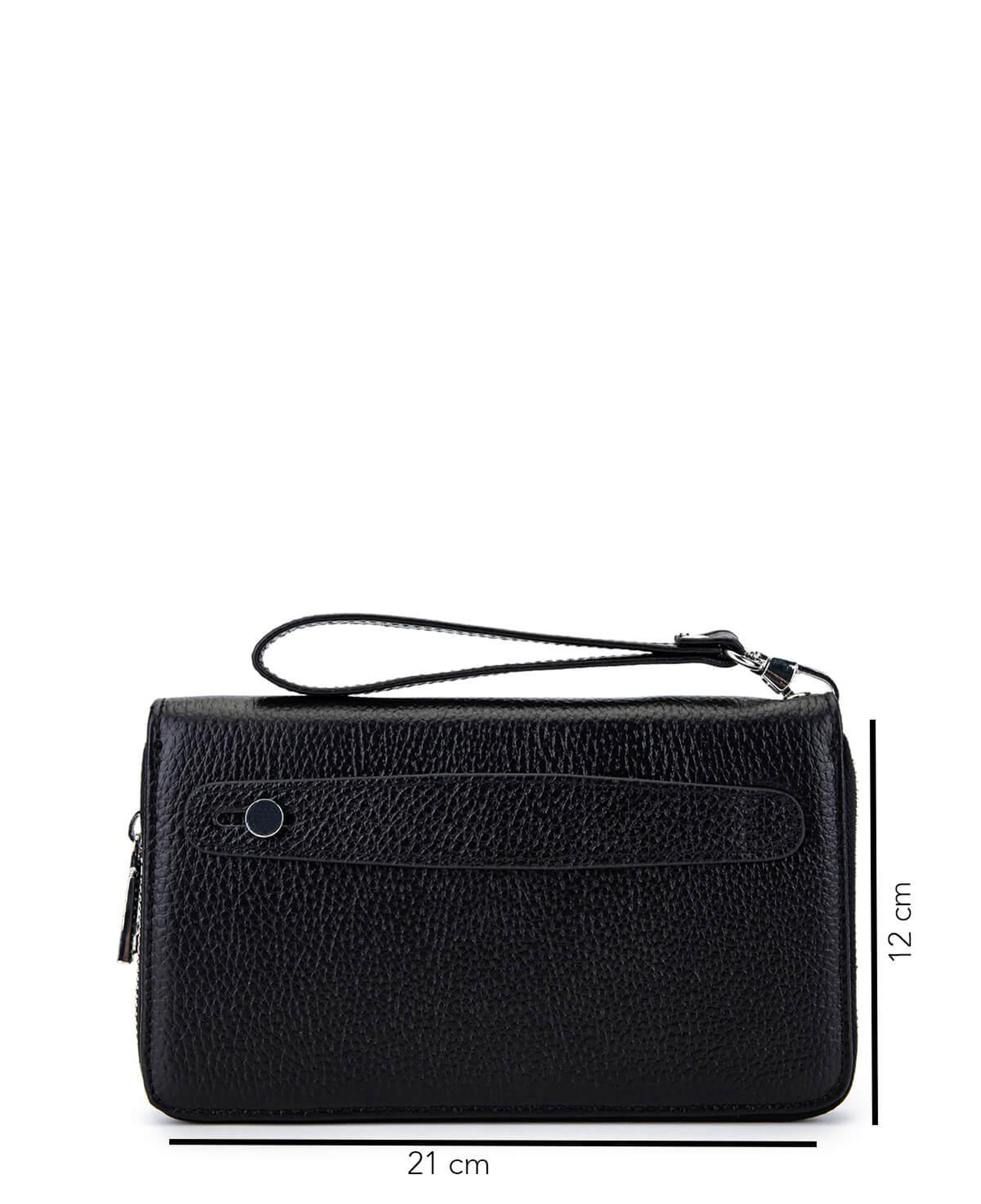 Tamer Tanca Erkek Hakiki Deri Siyah Floter El Çantası