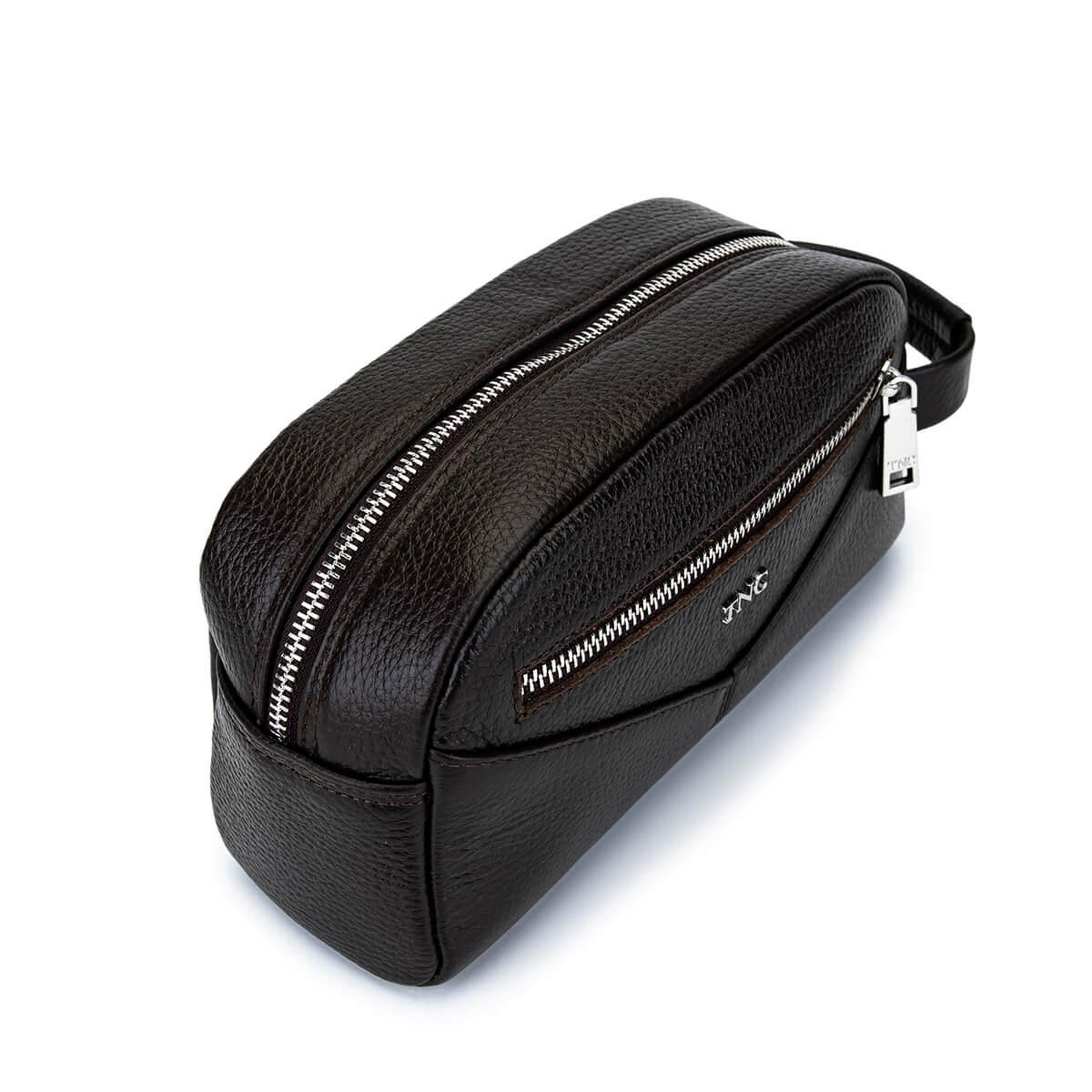 Tamer Tanca Erkek Hakiki Deri Kahverengi Traş Çantası