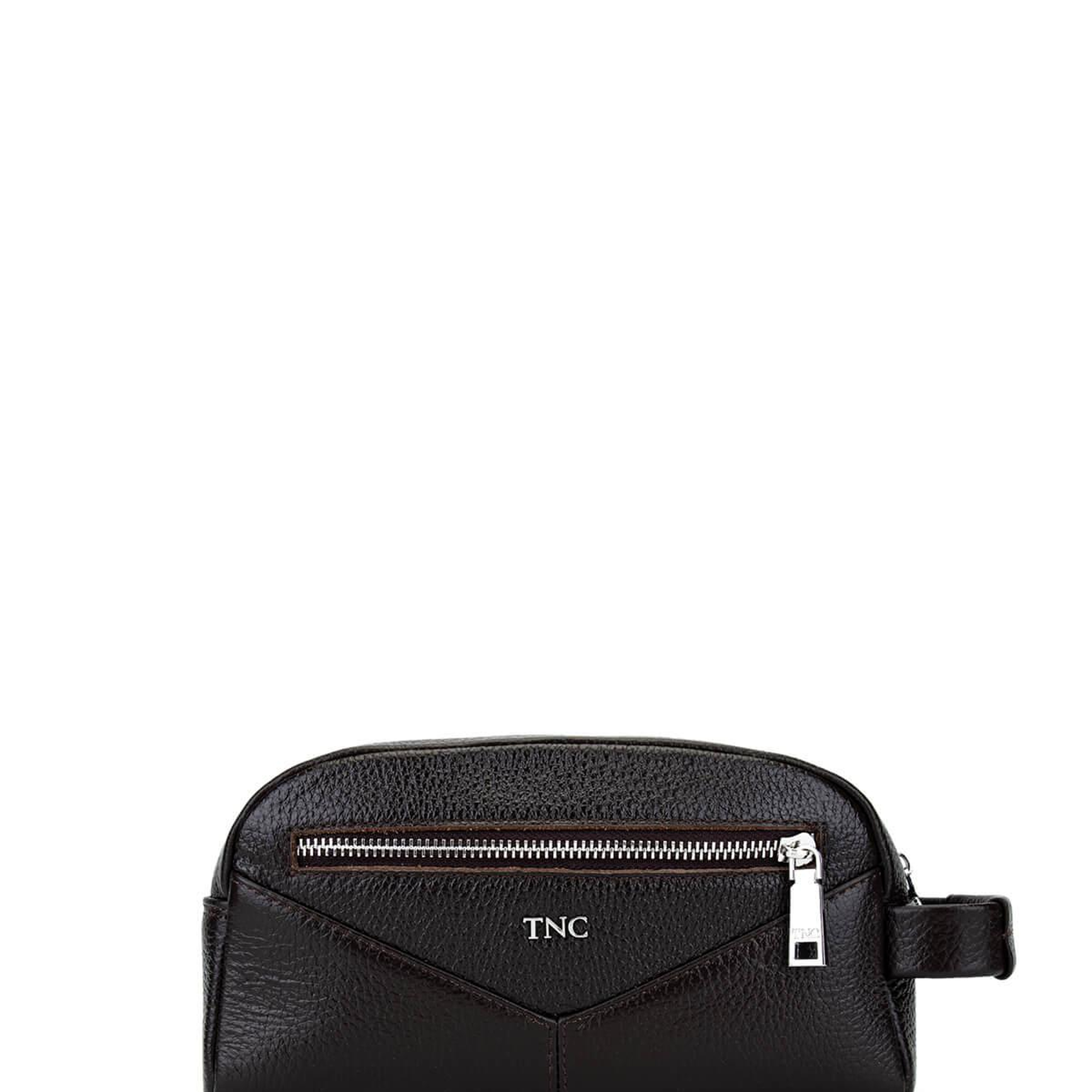 Tamer Tanca Erkek Hakiki Deri Kahverengi Traş Çantası