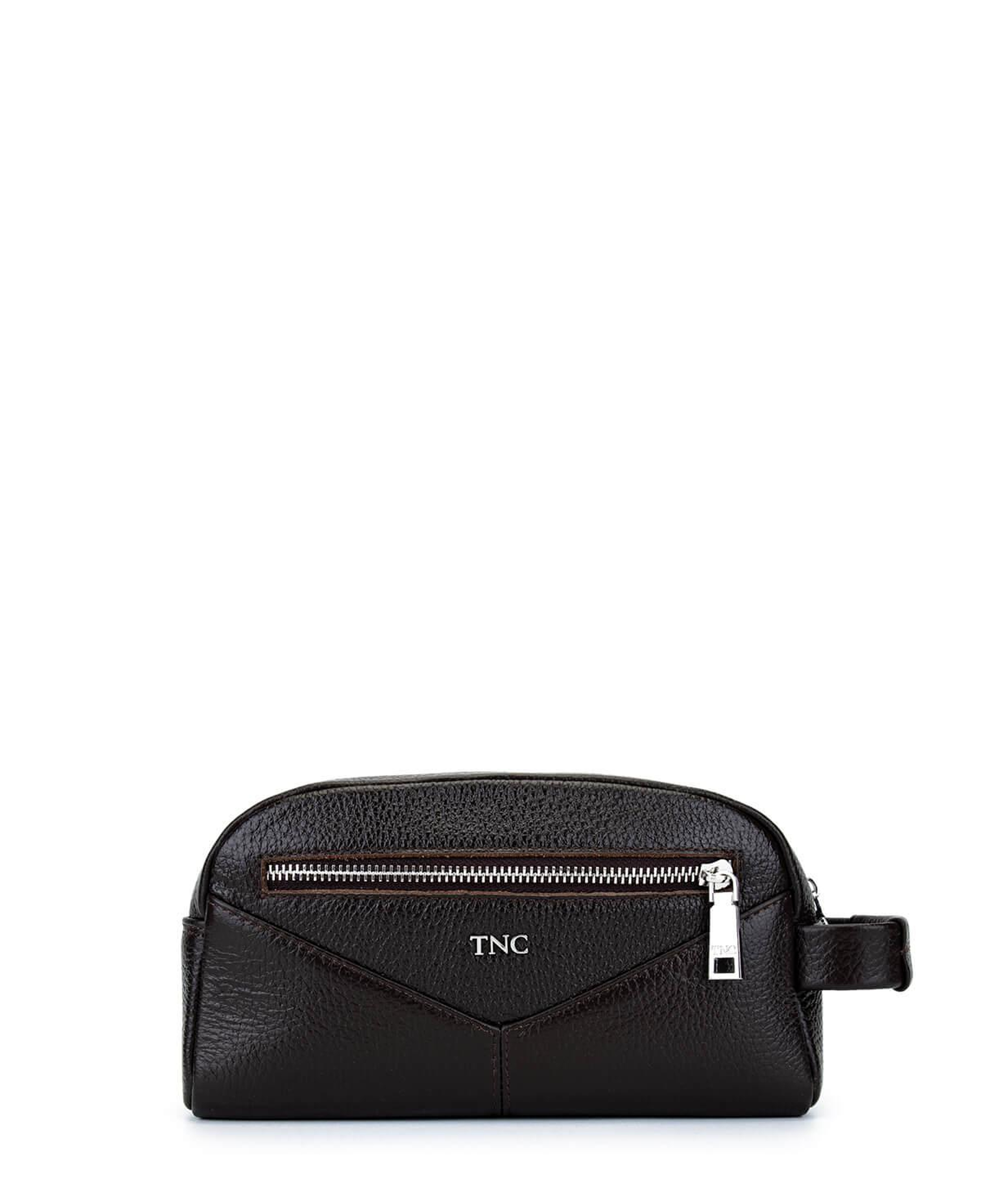 Tamer Tanca Erkek Hakiki Deri Kahverengi Traş Çantası