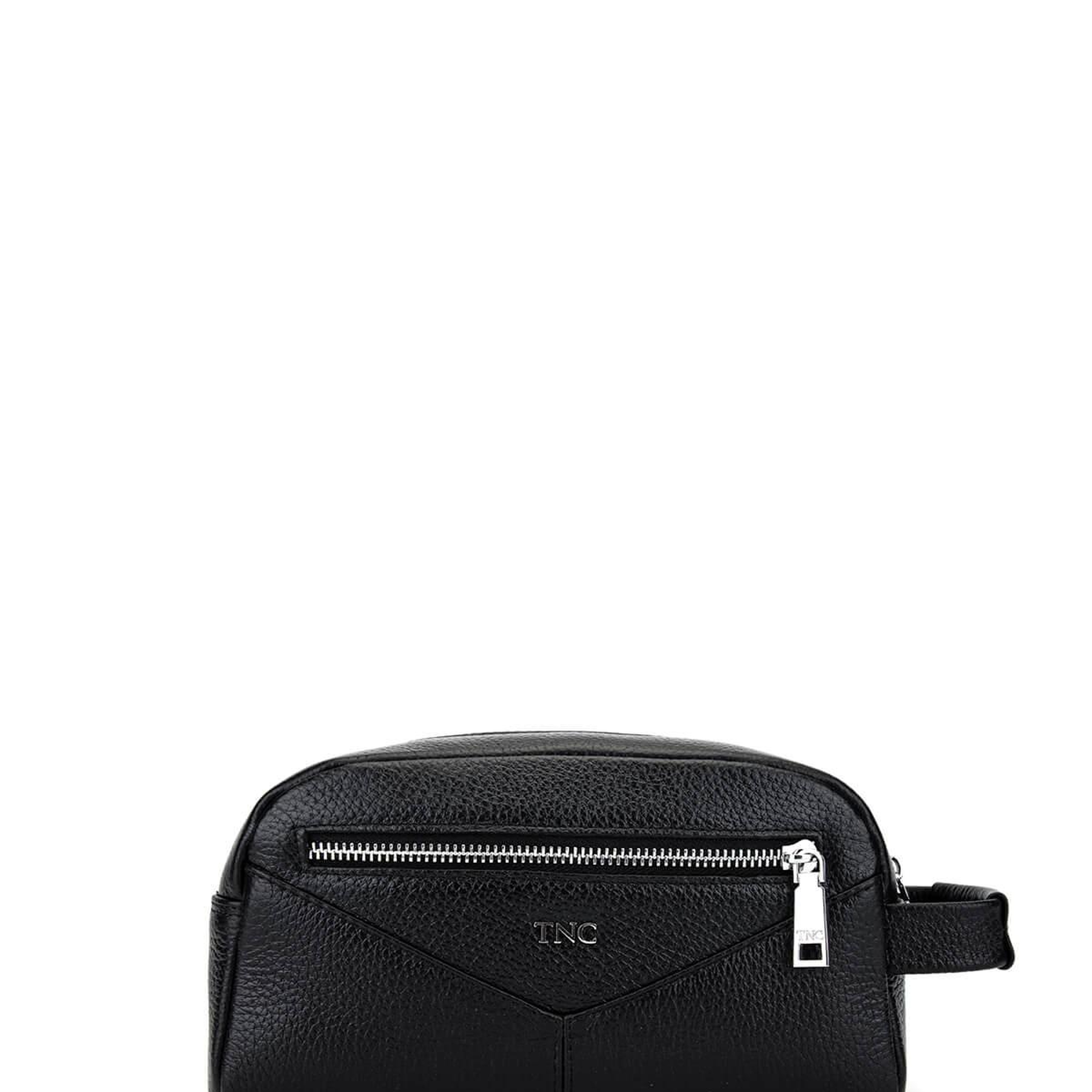 Tamer Tanca Erkek Hakiki Deri Siyah Floter Traş Çantası