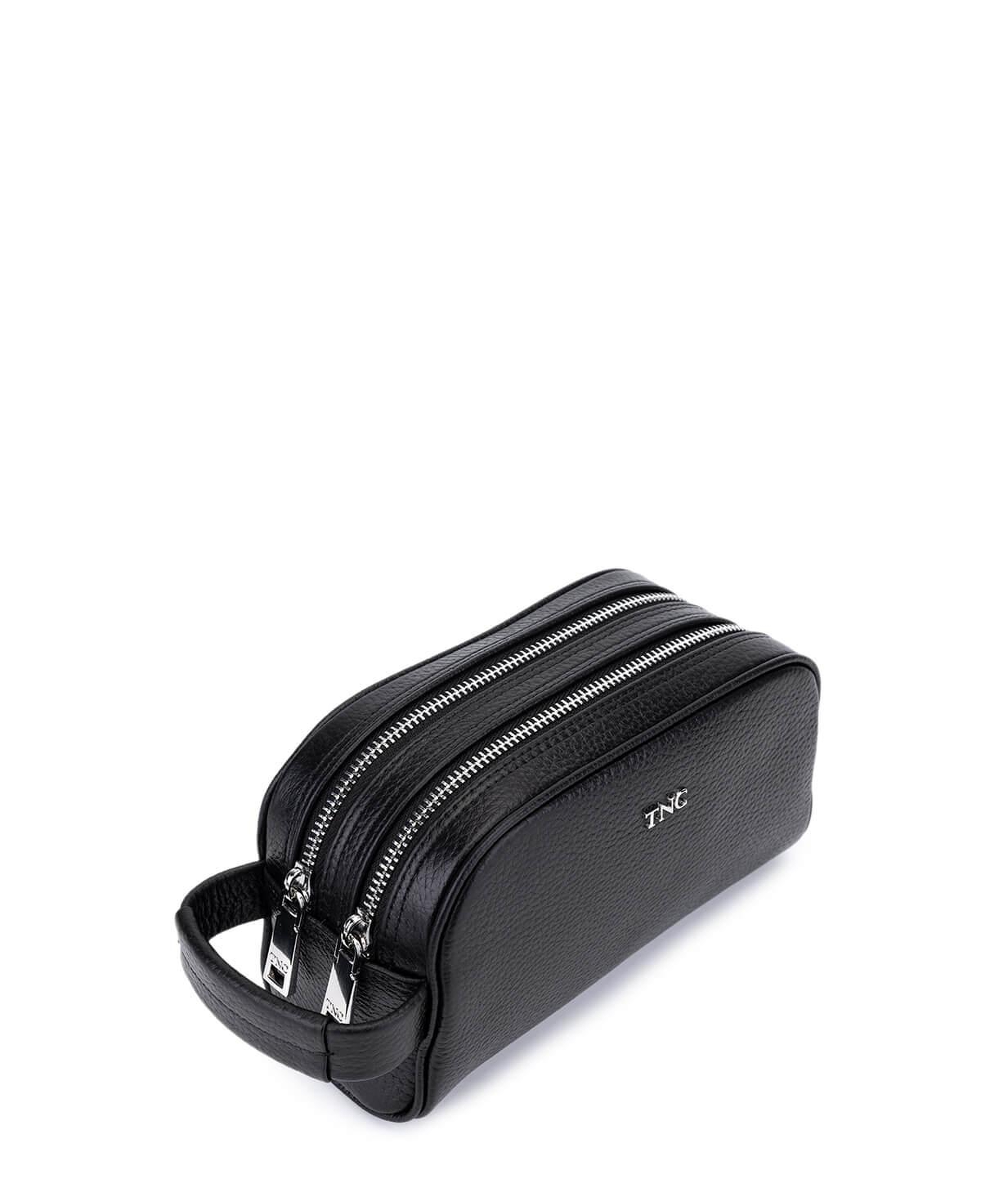 Tamer Tanca Erkek Hakiki Deri Siyah Floter El Çantası