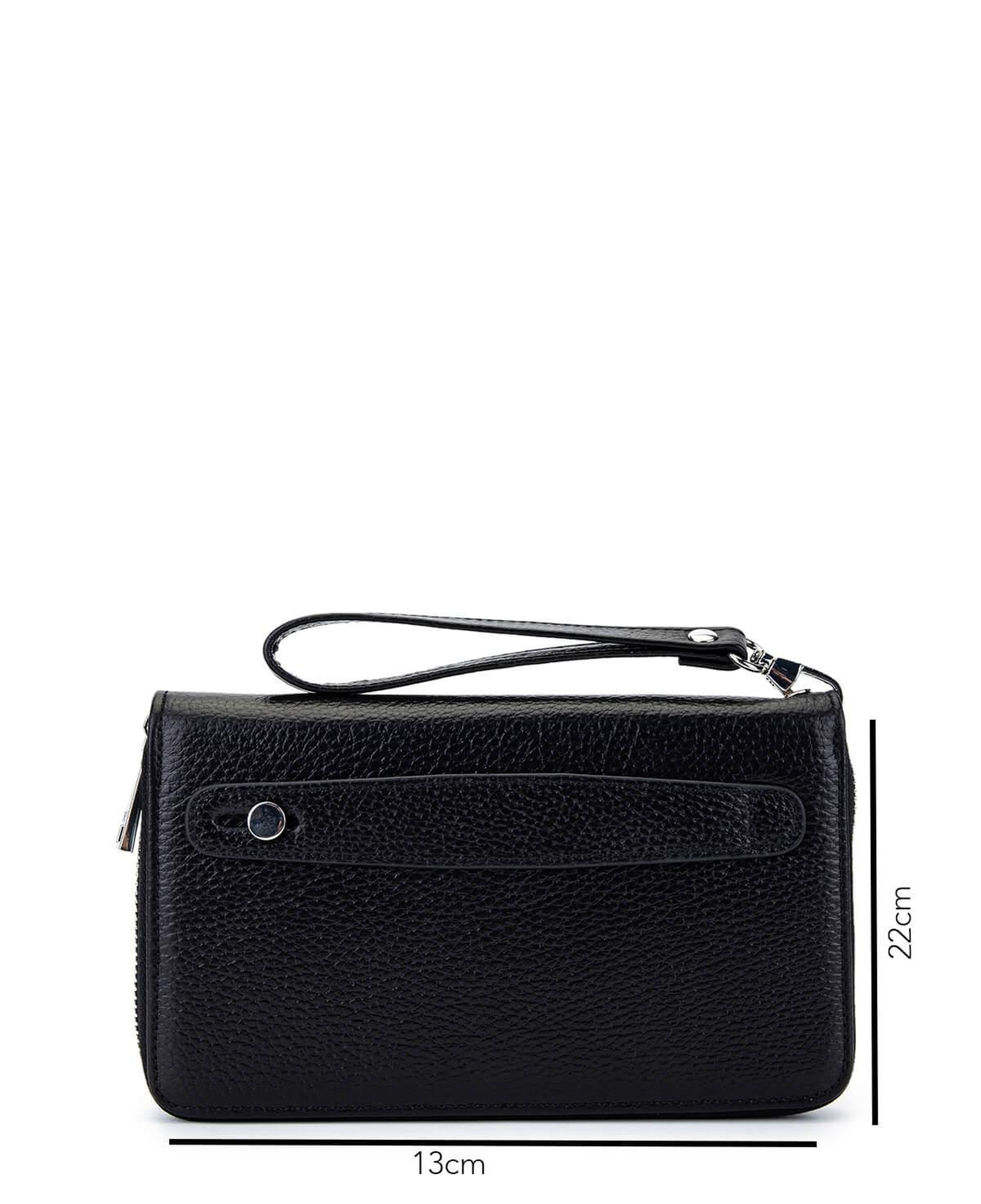 Tamer Tanca Erkek Hakiki Deri Siyah Floter El Çantası