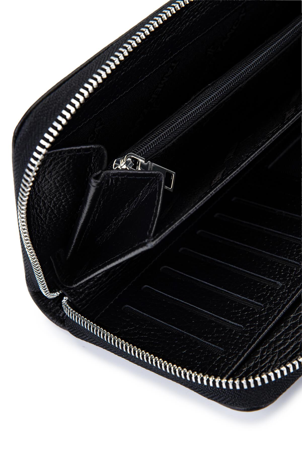 Tamer Tanca Erkek Hakiki Deri Siyah Floter El Çantası