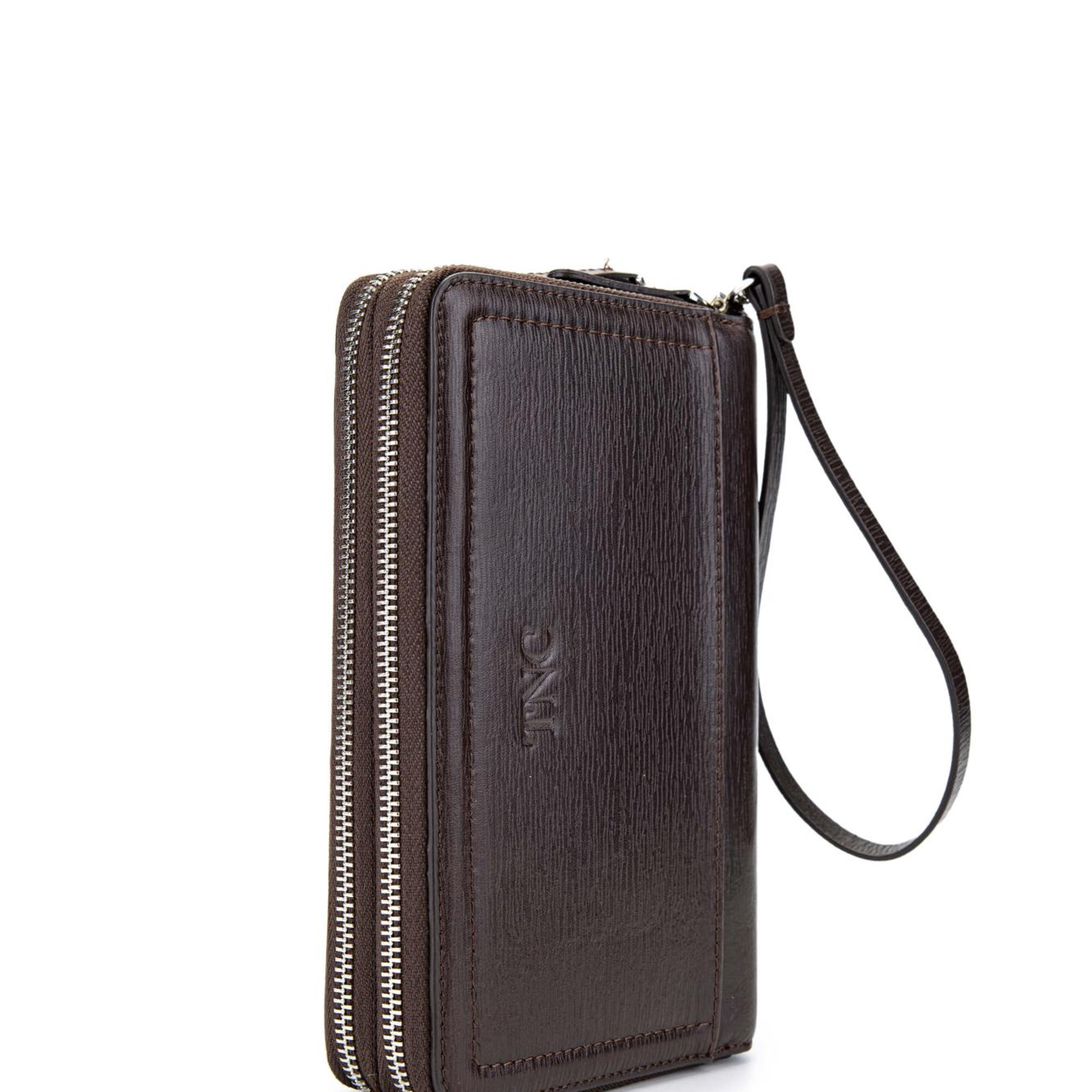 Tamer Tanca Erkek Hakiki Deri Kahverengi El Çantası