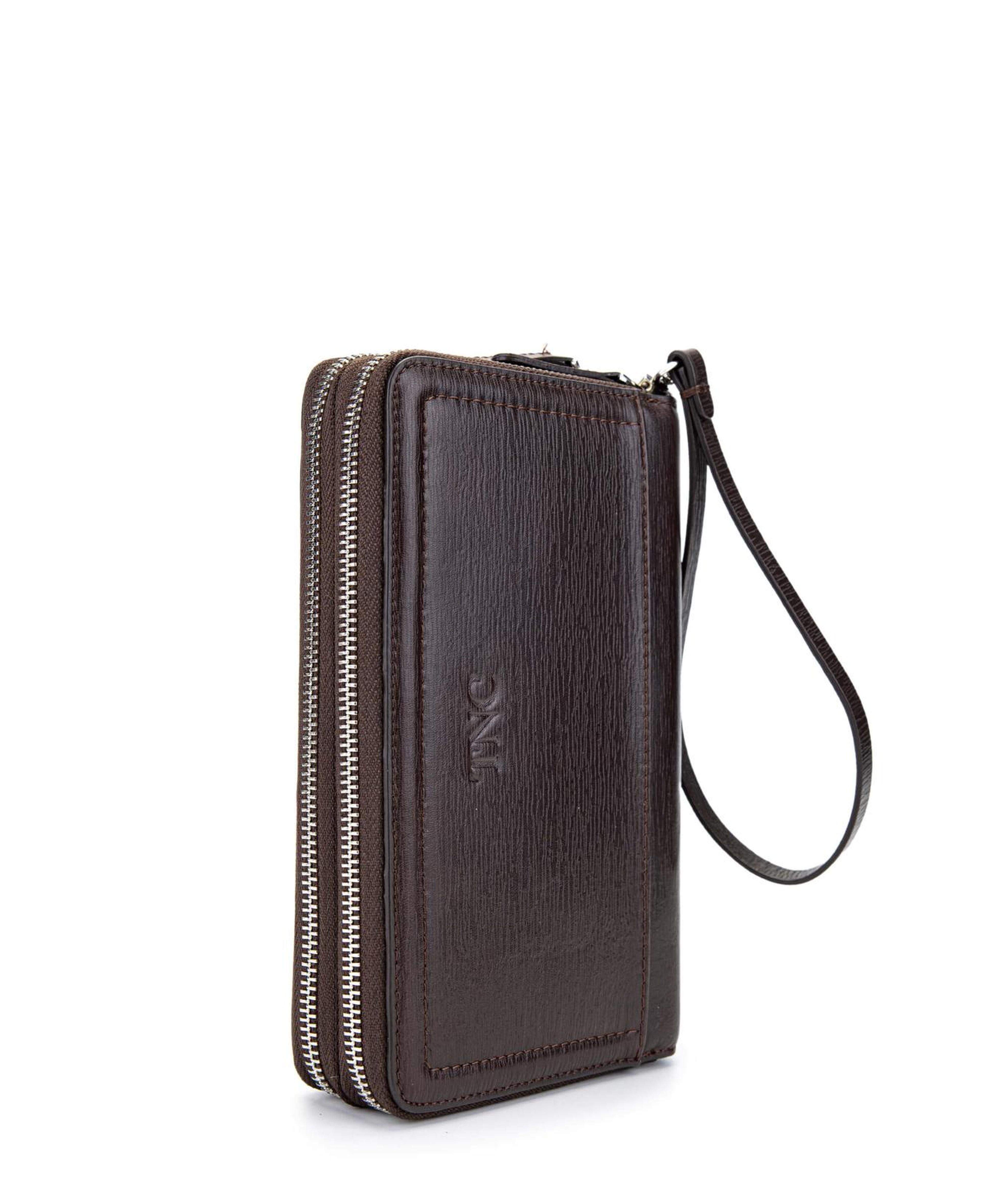 Tamer Tanca Erkek Hakiki Deri Kahverengi El Çantası