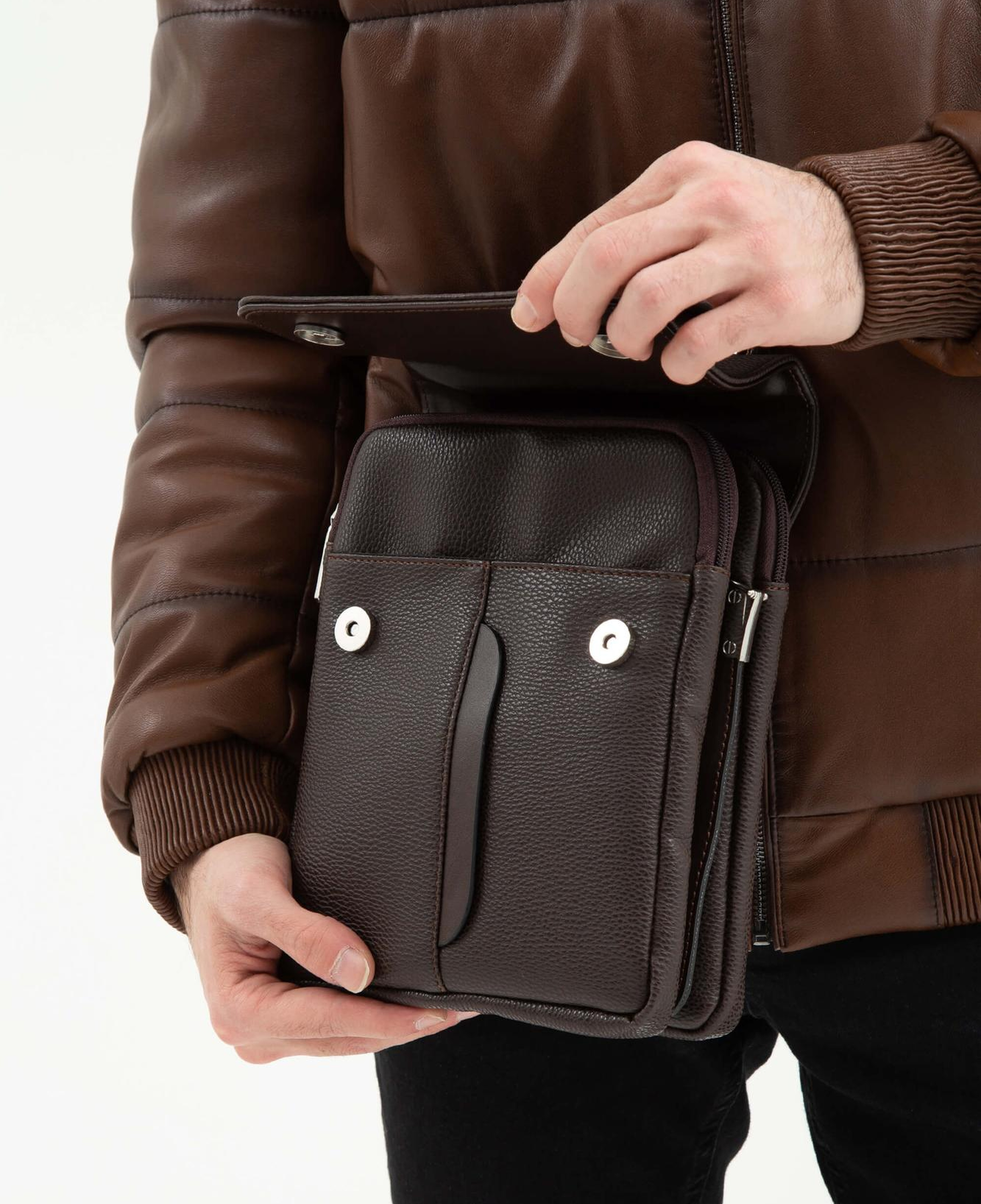 Tamer Tanca Erkek Vegan Kahverengi Evrak Çantası