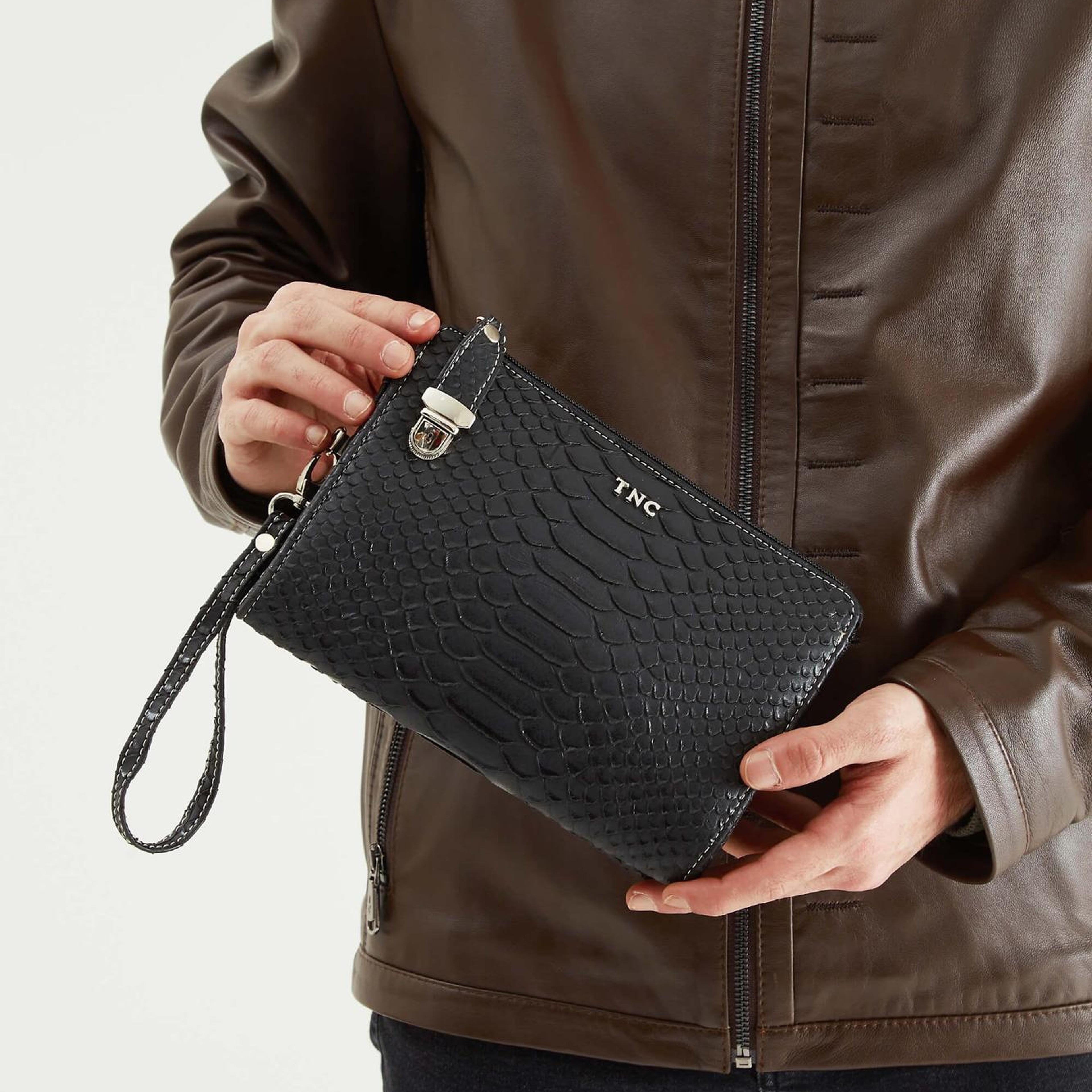 Tamer Tanca Erkek Hakiki Deri Siyah Portföy Çanta