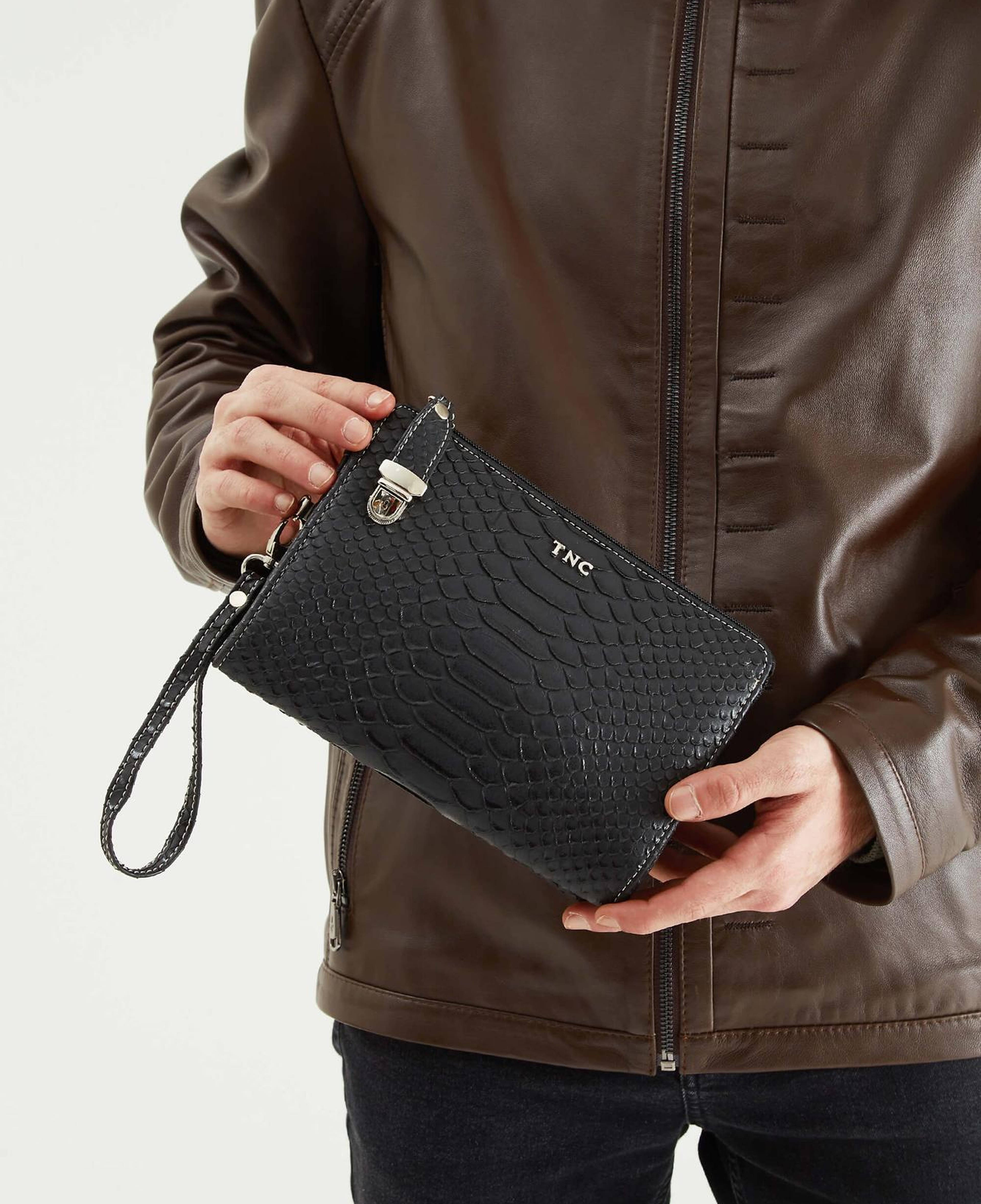 Tamer Tanca Erkek Hakiki Deri Siyah Portföy Çanta