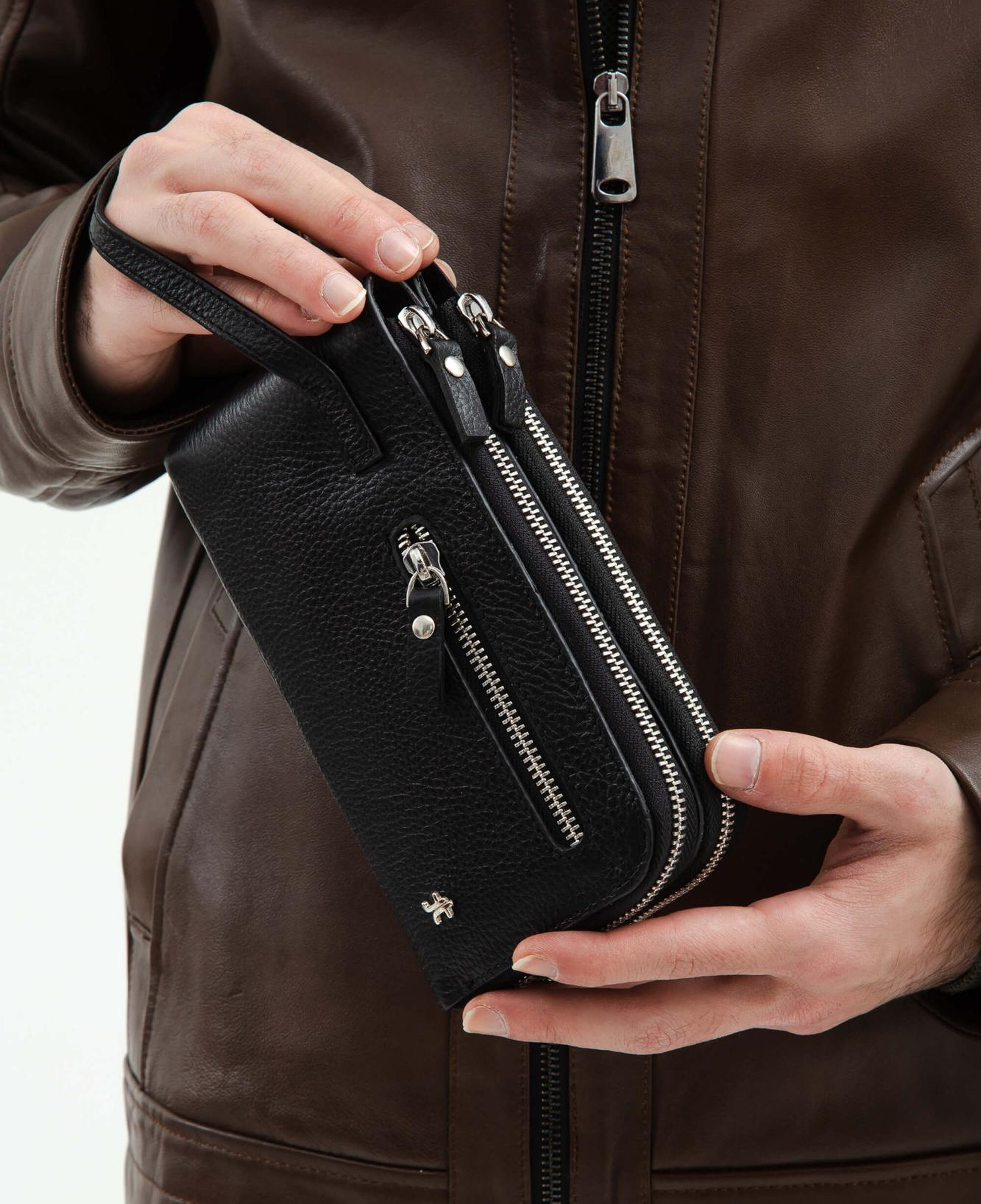 Tamer Tanca Erkek Hakiki Deri Siyah Portföy Çanta