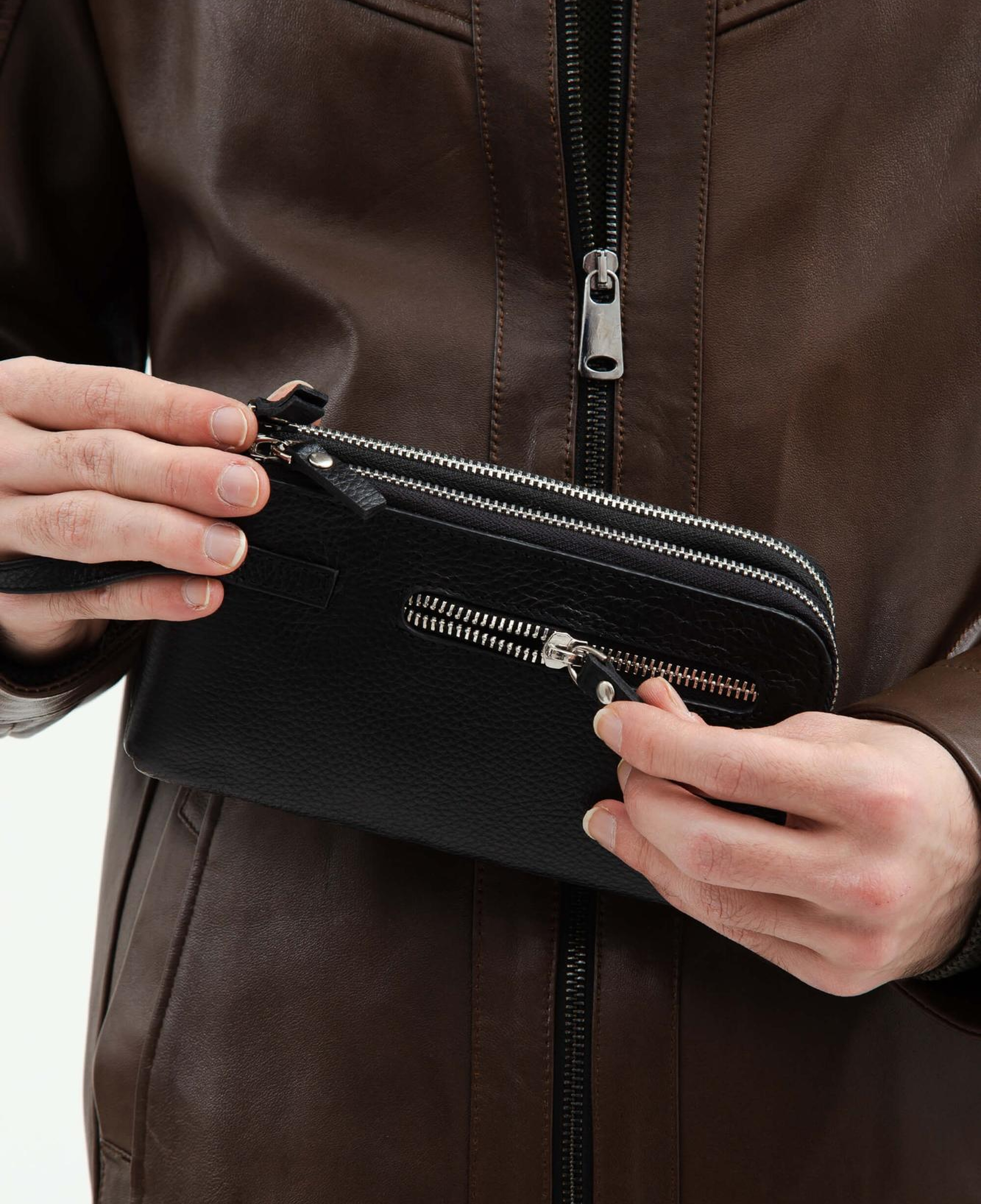 Tamer Tanca Erkek Hakiki Deri Siyah Portföy Çanta