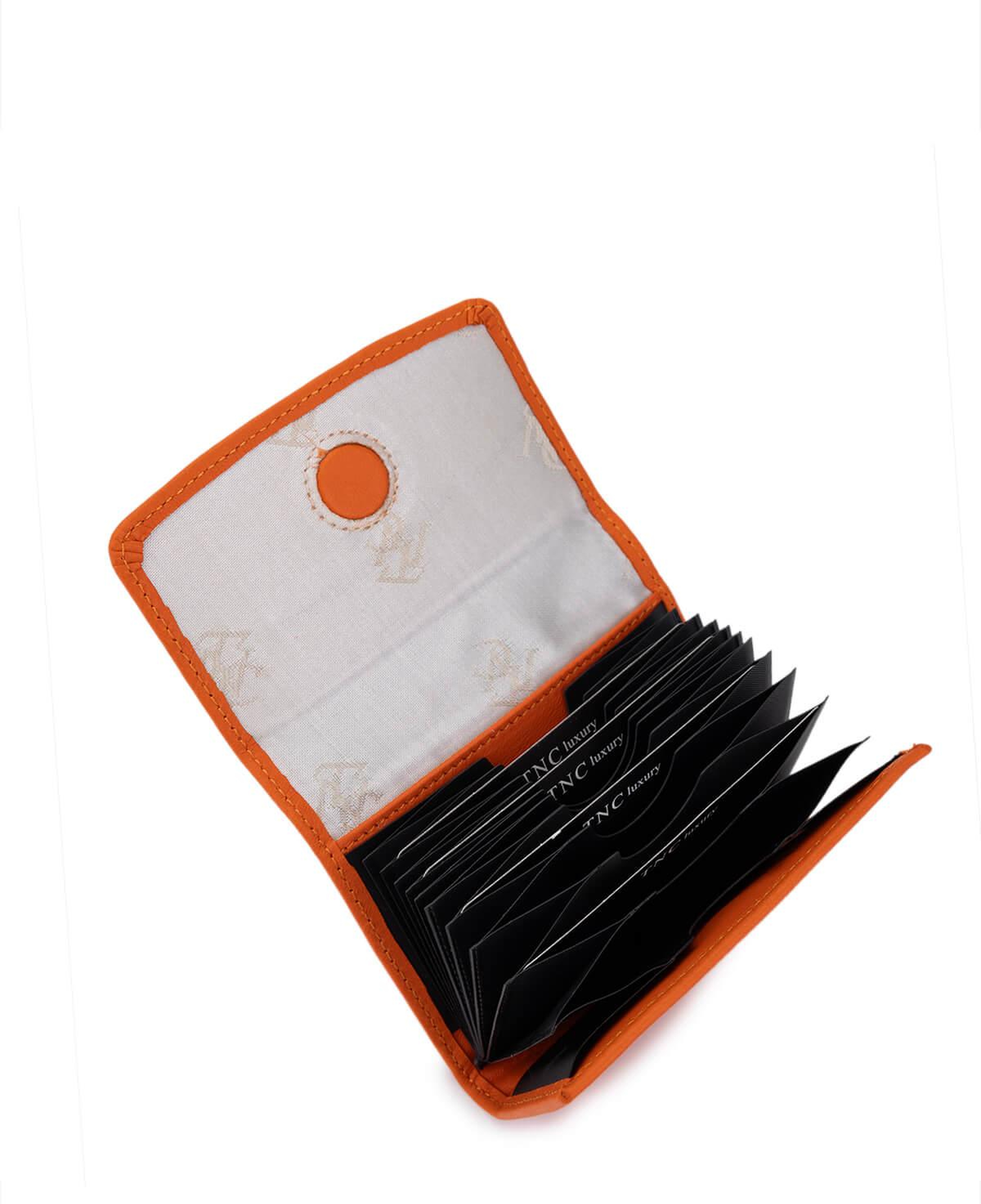 Tamer Tanca Unisex Hakiki Deri Turuncu Kartlık