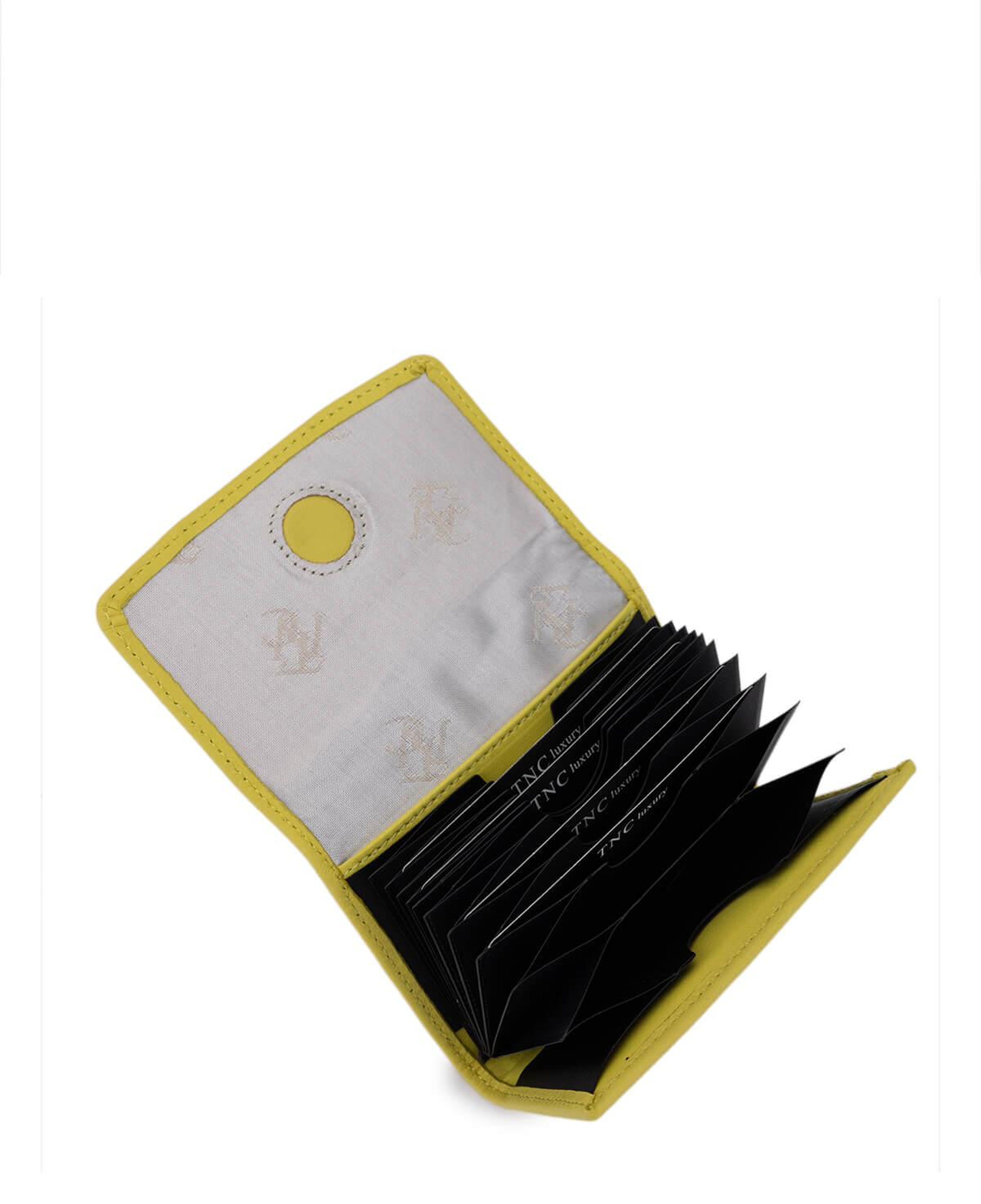 Tamer Tanca Unisex Hakiki Deri Sarı Kartlık