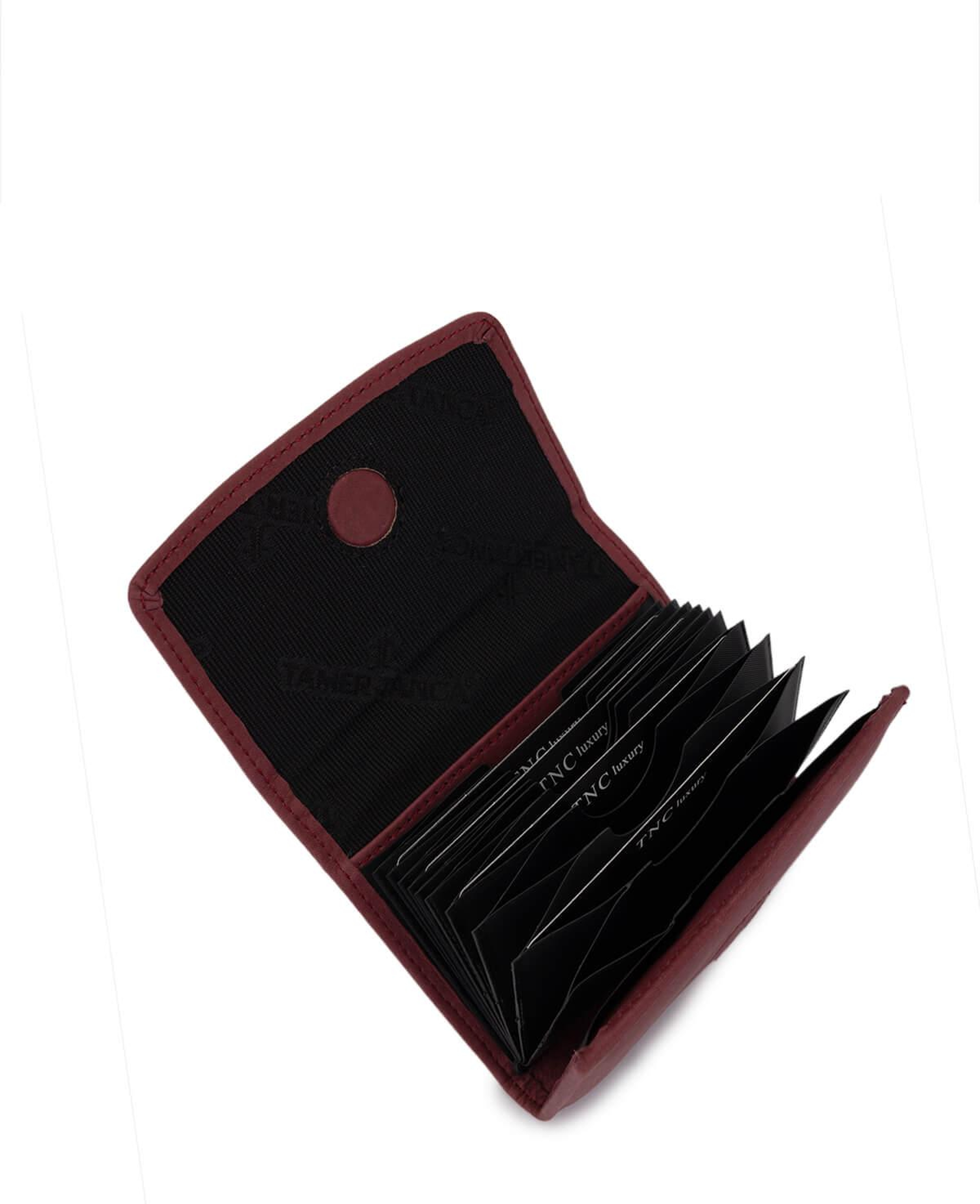 Tamer Tanca Unisex Hakiki Deri Bordo Kartlık