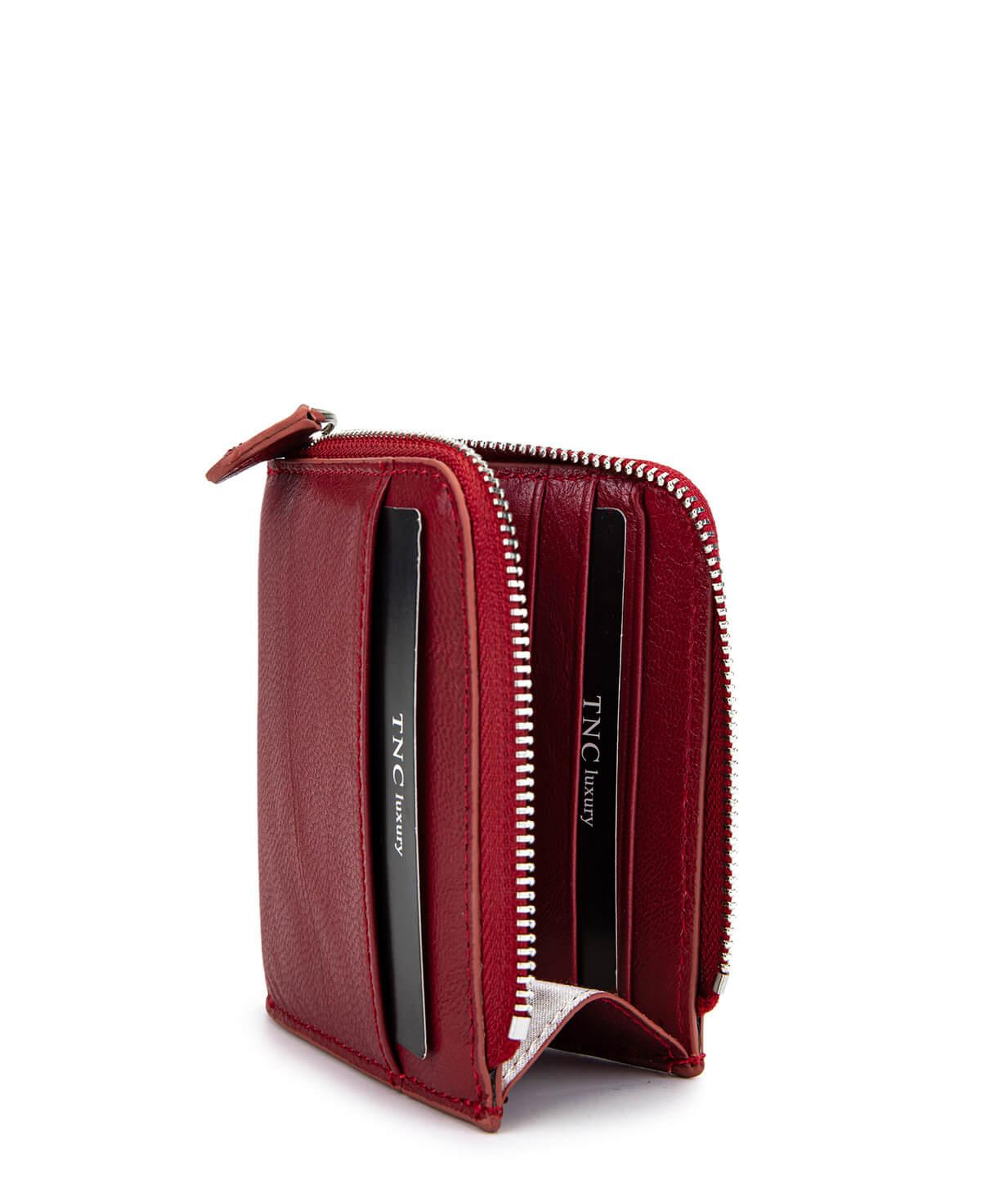 Tamer Tanca Kadın Hakiki Deri Bordo Kartlık