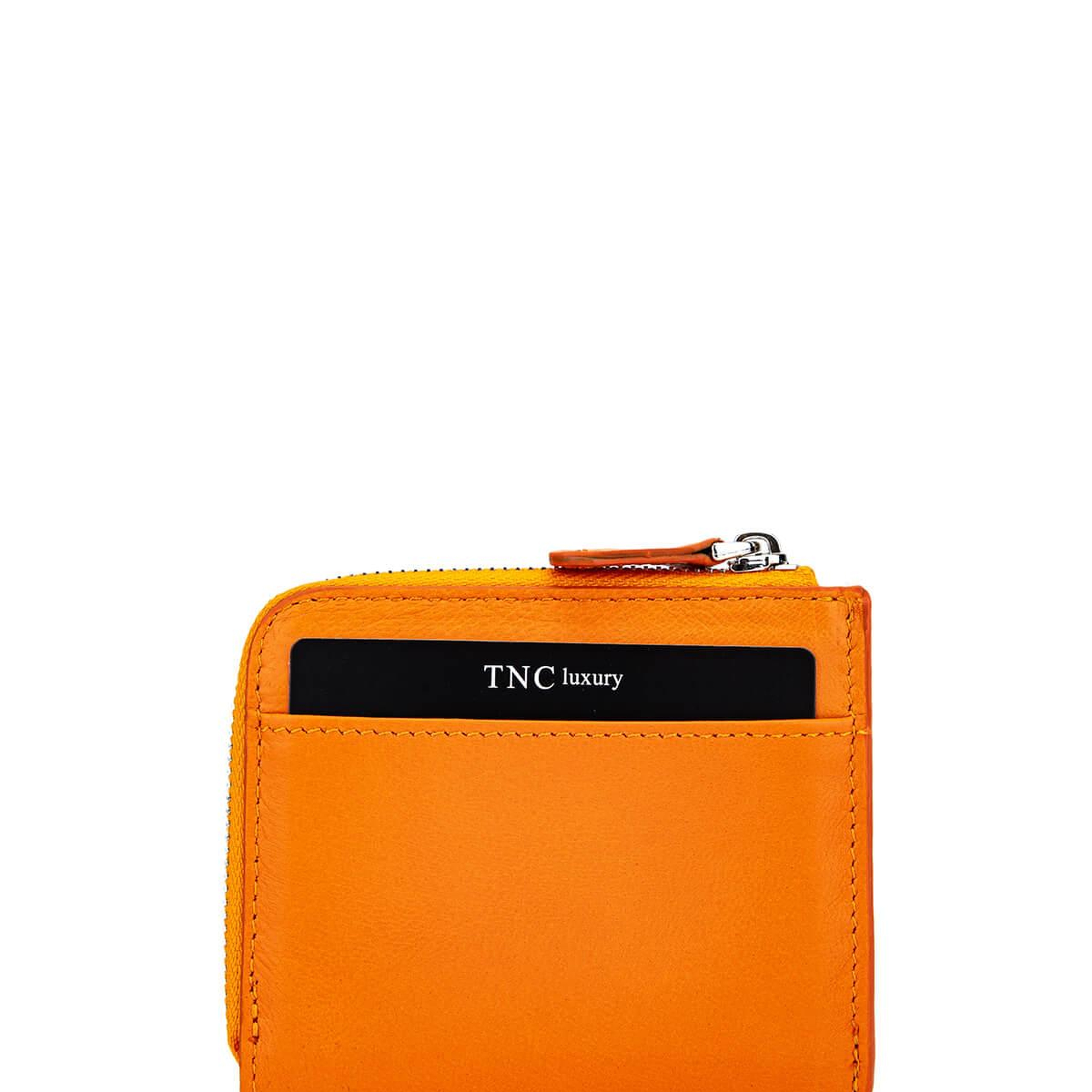 Tamer Tanca Kadın Hakiki Deri Turuncu Kartlık