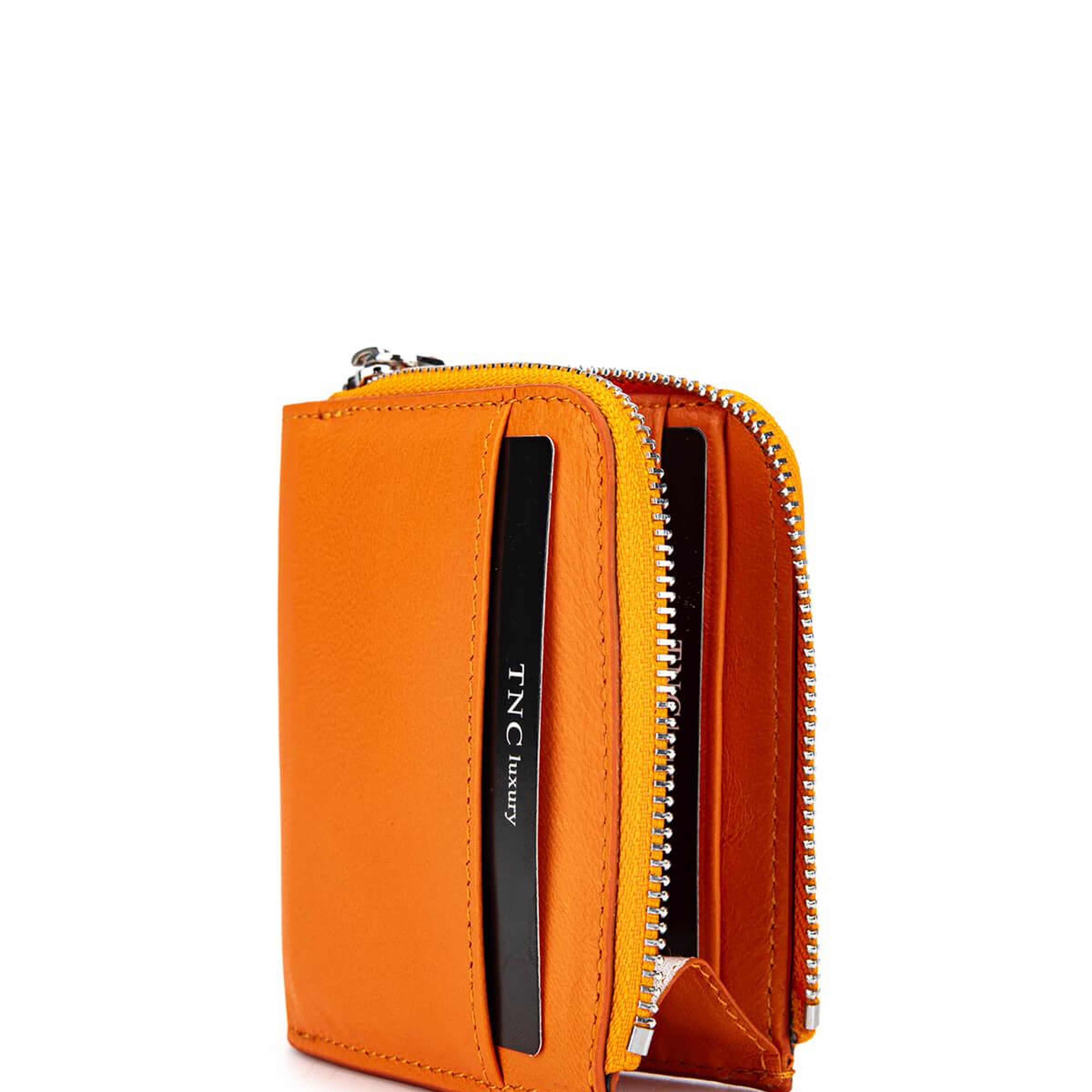 Tamer Tanca Kadın Hakiki Deri Turuncu Kartlık