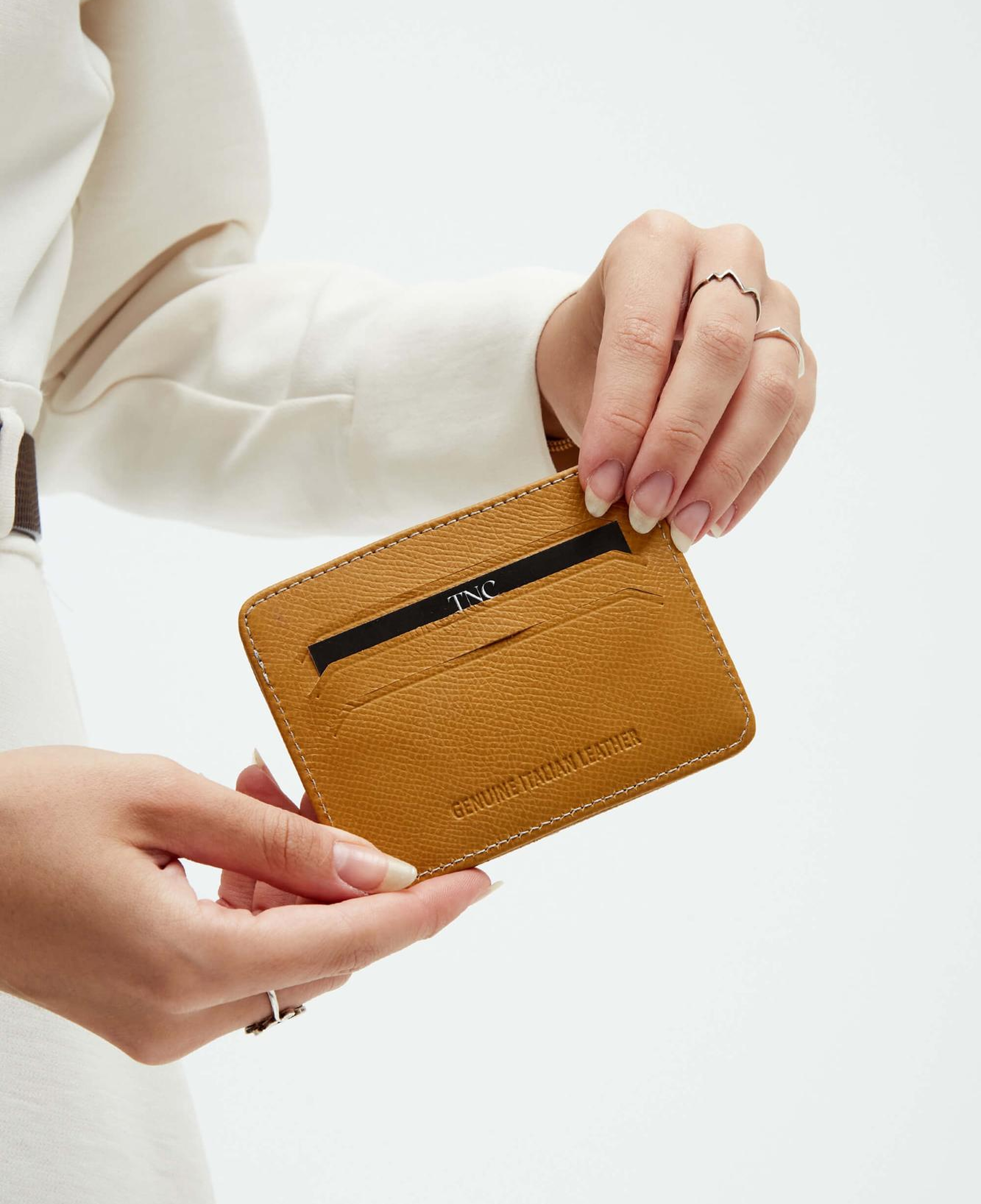 Tamer Tanca Unisex Hakiki Deri Hardal Kartlık