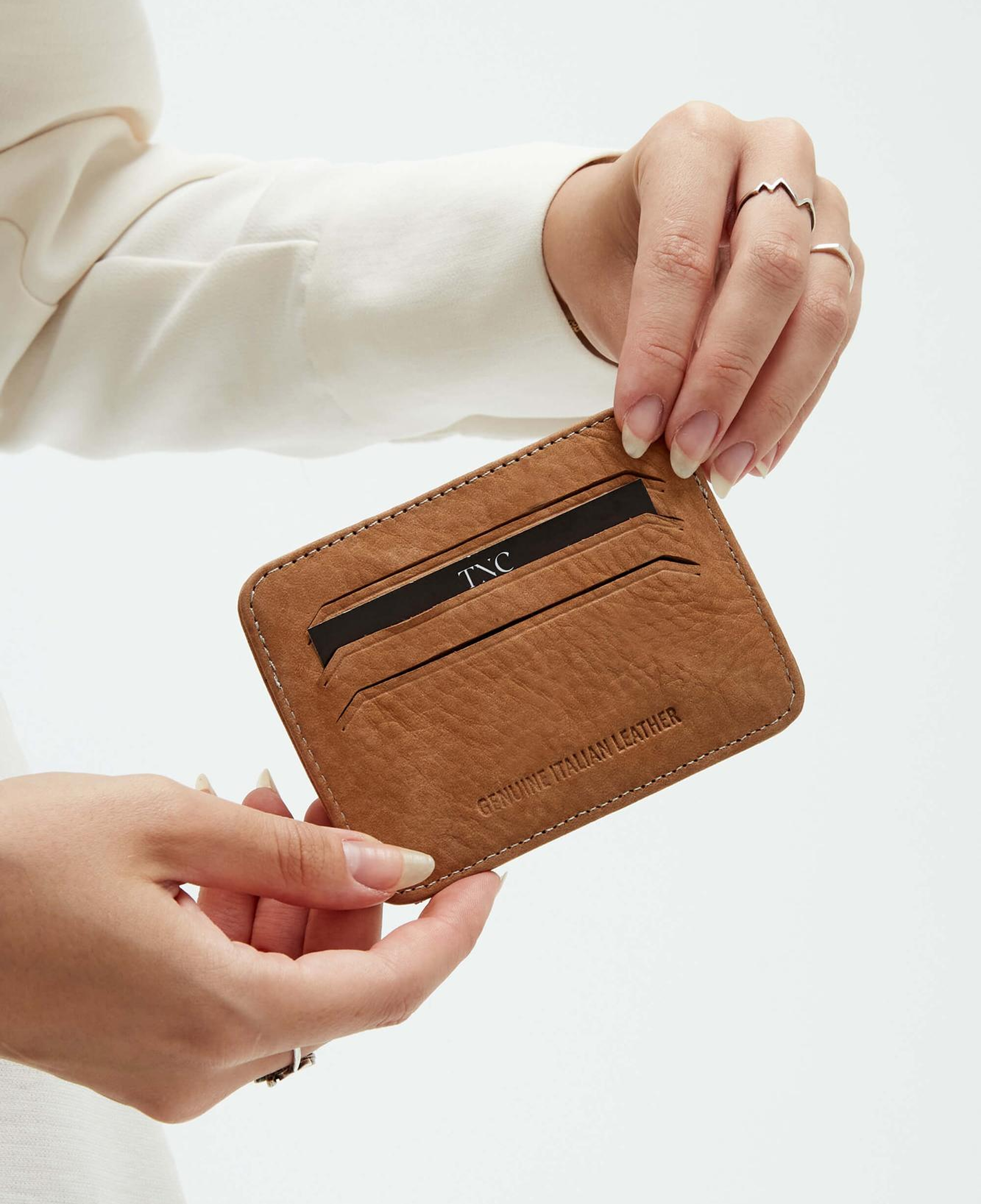 Tamer Tanca Unisex Hakiki Deri Taba Nubuk Kartlık