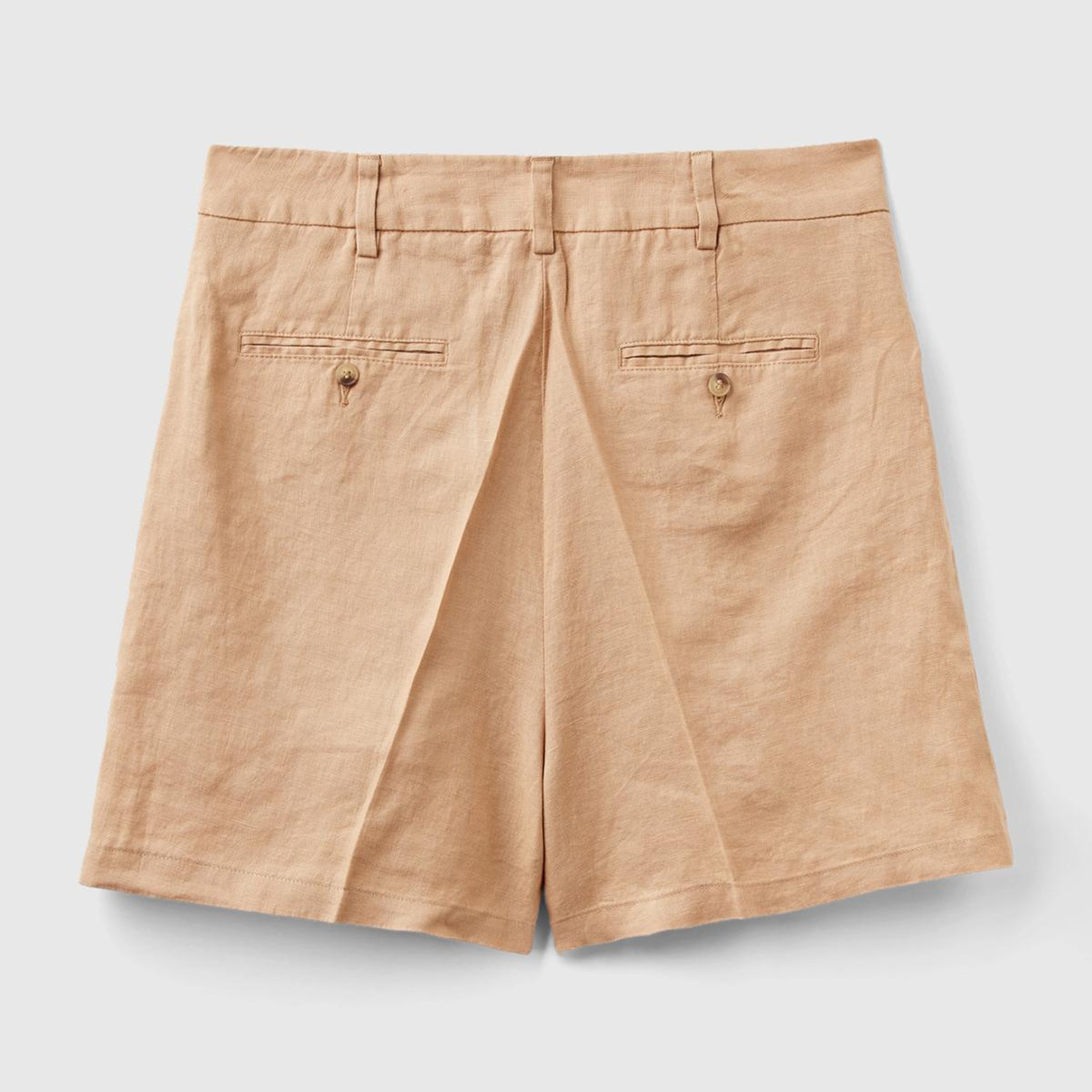 Kadın Taba %100 Keten Kısa Şort