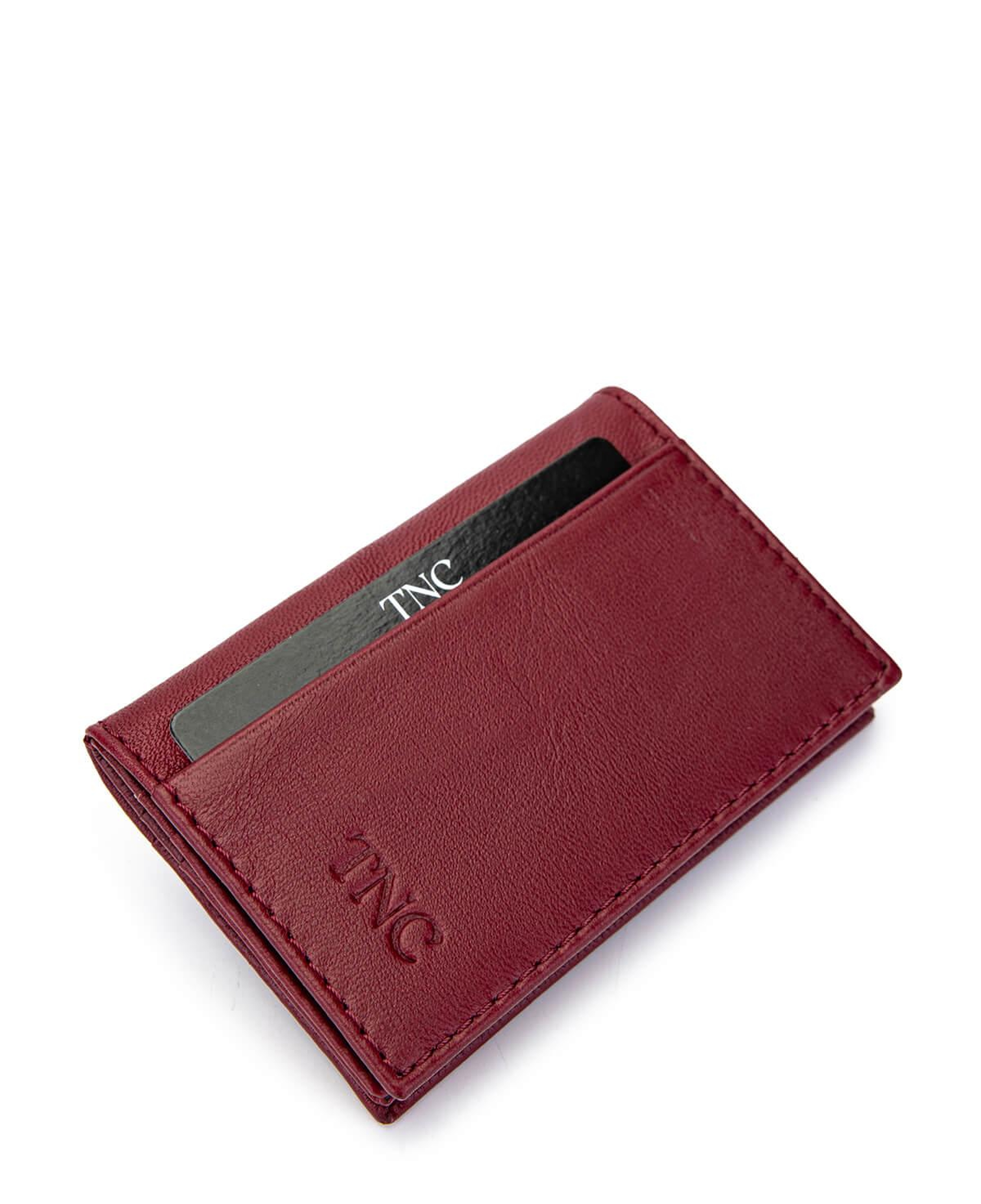 Tamer Tanca Unisex Hakiki Deri Bordo Kartlık