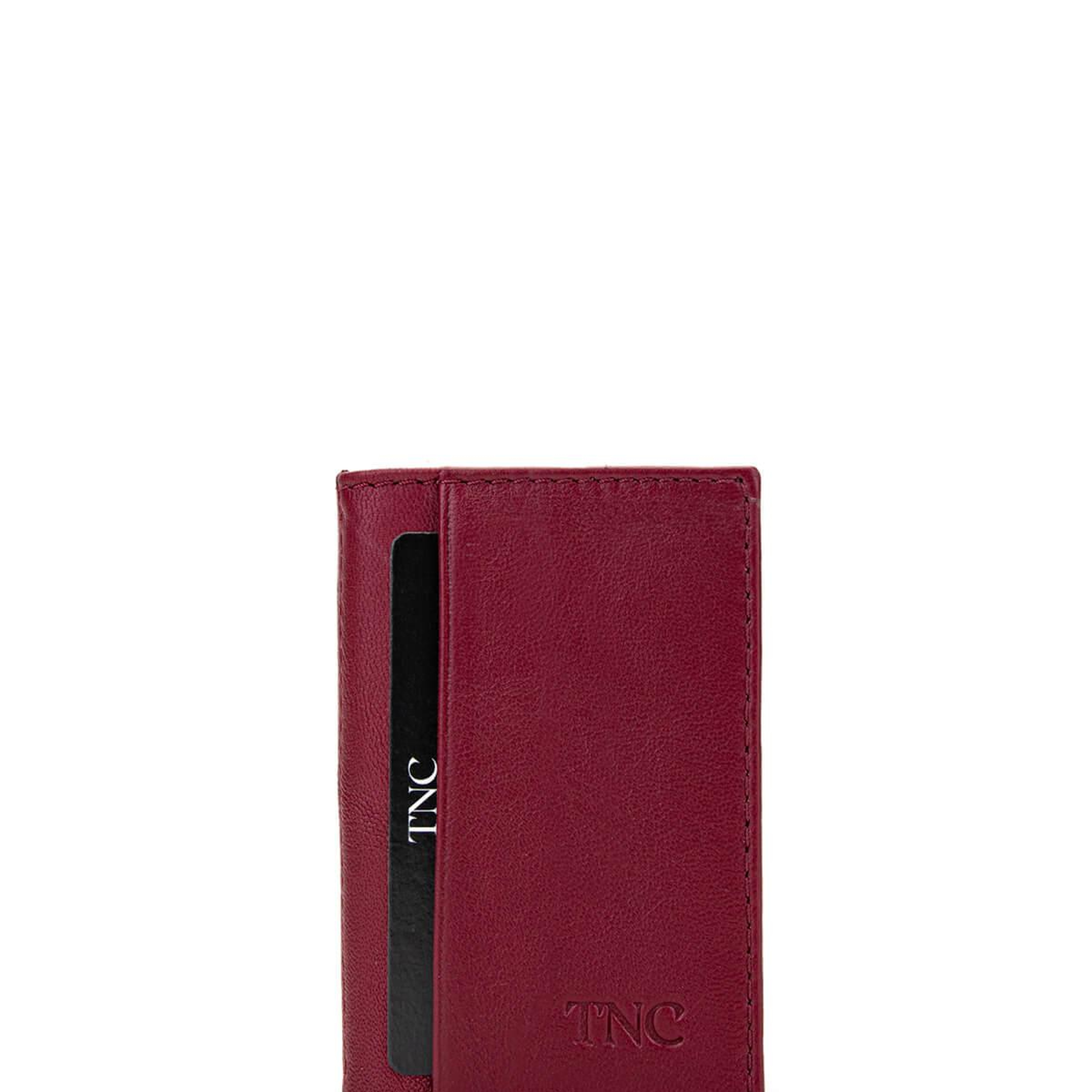 Tamer Tanca Unisex Hakiki Deri Bordo Kartlık