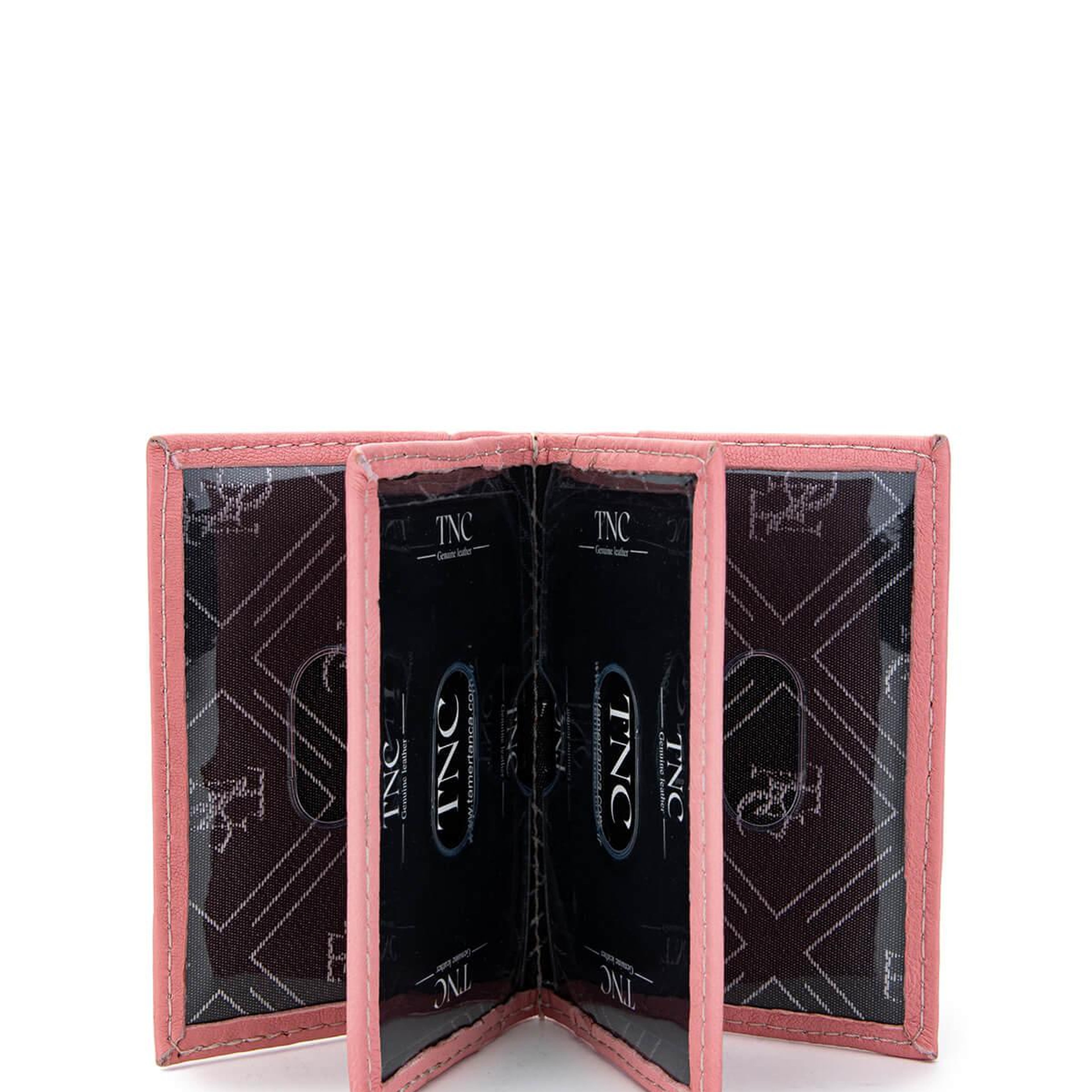 Tamer Tanca Unisex Hakiki Deri Pembe Kartlık